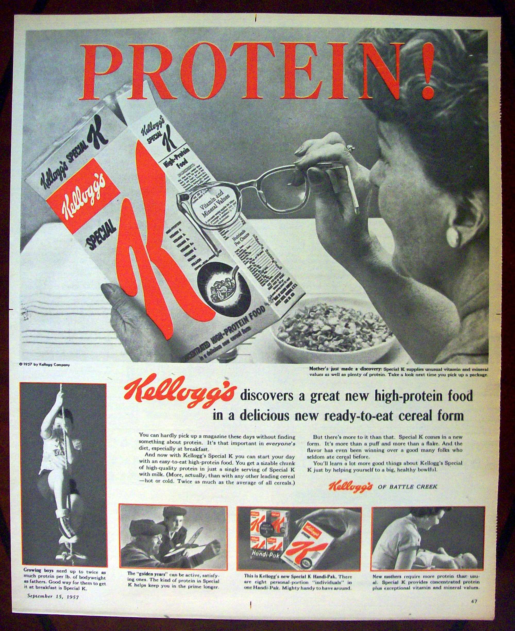Vintage Ad: 1957 Kellogg's Special K