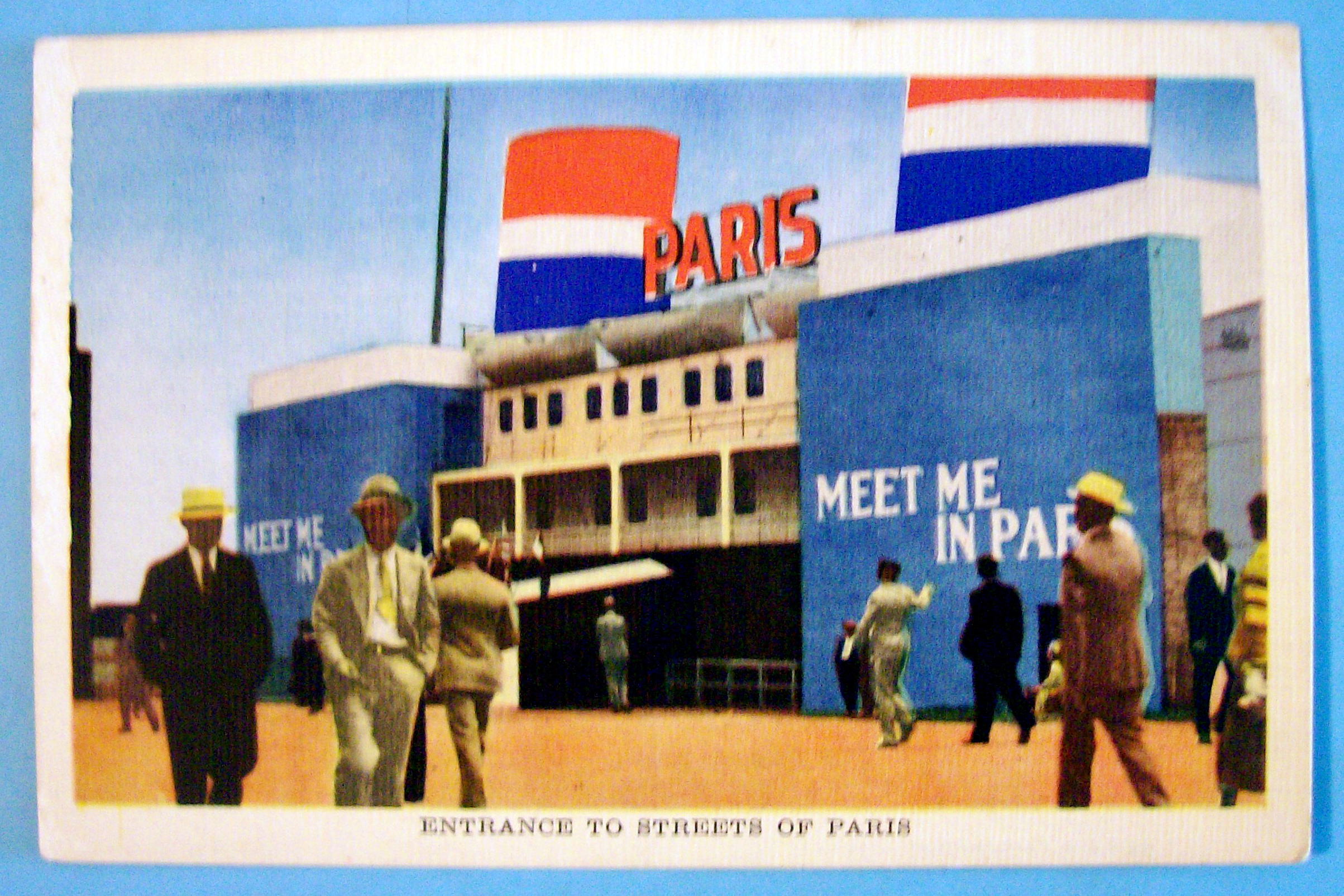 Entrance To Streets Of Paris Postcard-1933 Chicago Fair