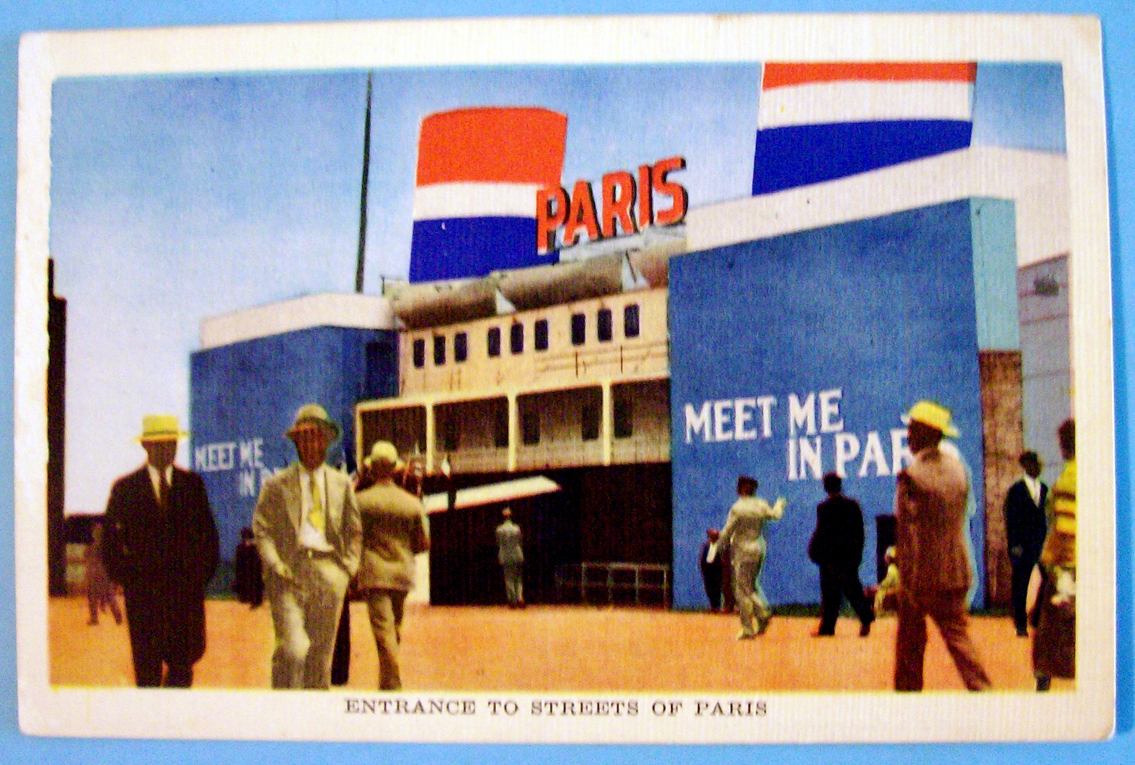 Entrance To Streets Of Paris Postcard-1933 Chicago Fair