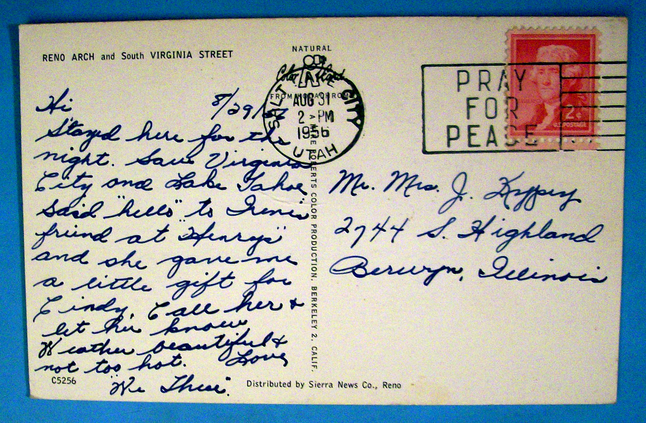 Reno Arch Postcard