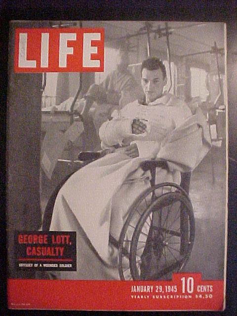 Life Magazine January 29, 1945 George Lott, Casualty