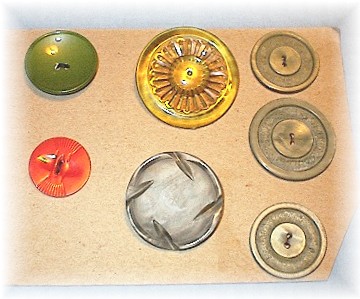 Bakelite Button and  6 Lucite