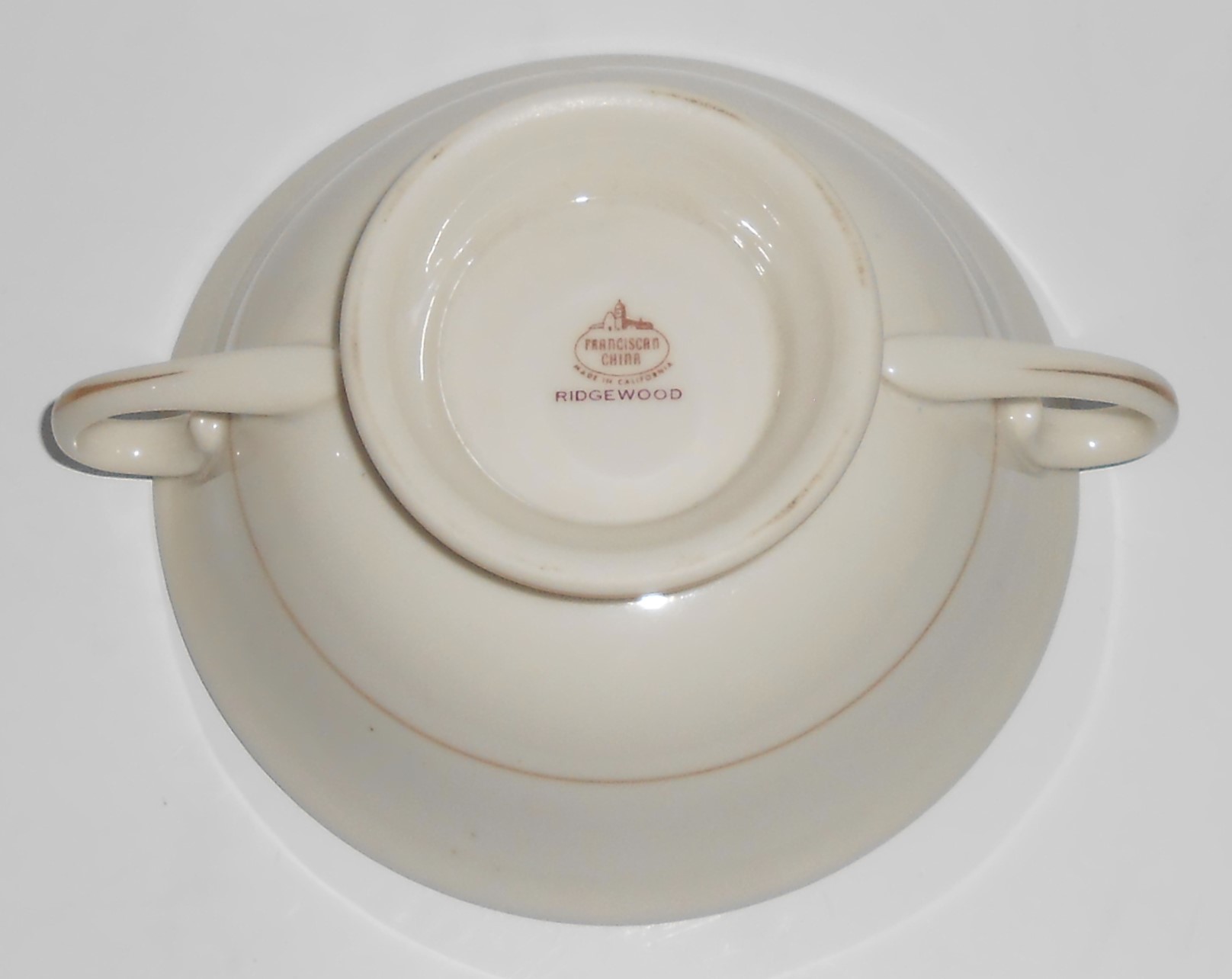 Franciscan Pottery China Ridgewood Cream Soup Bowl
