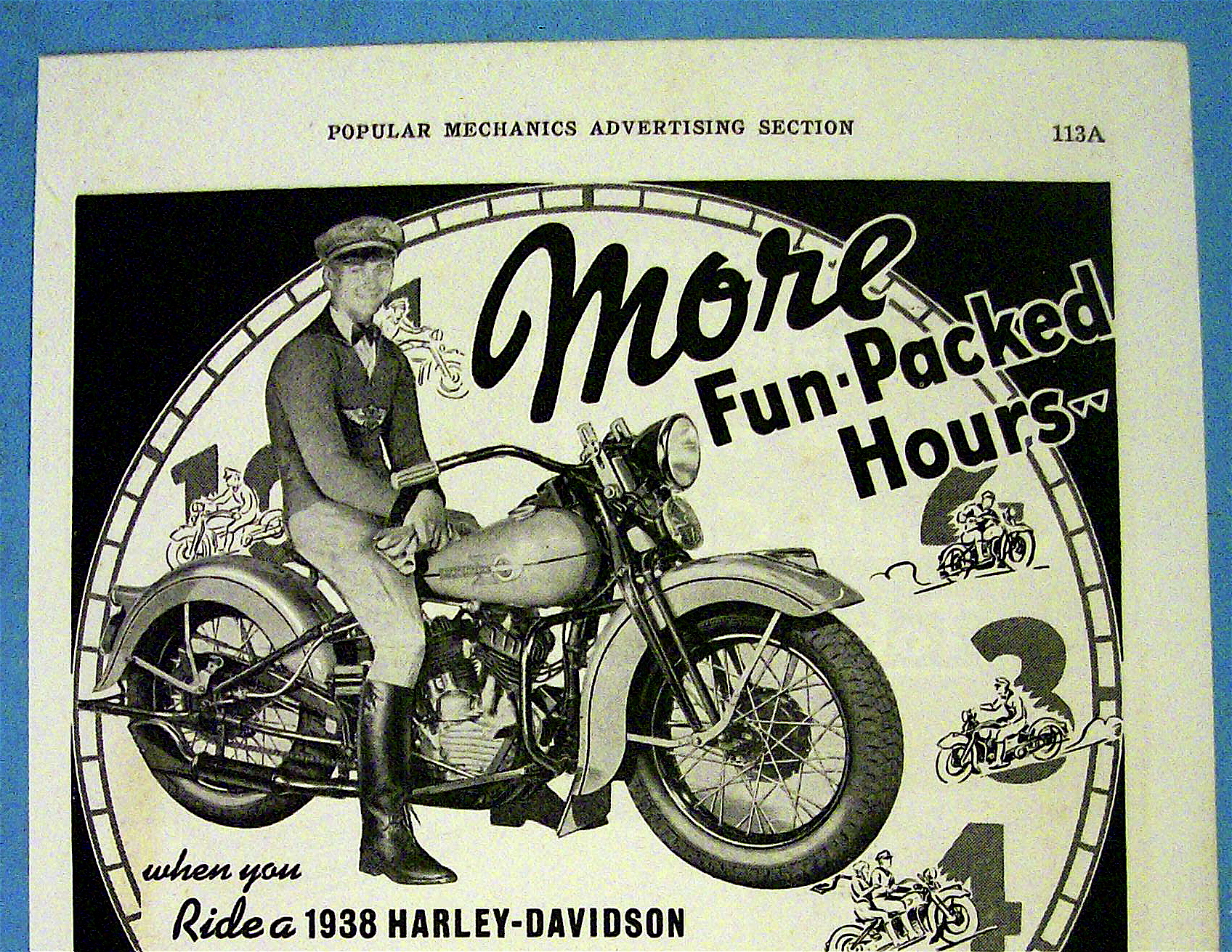 1937 Harley Davidson with the 1938 Motorcycle