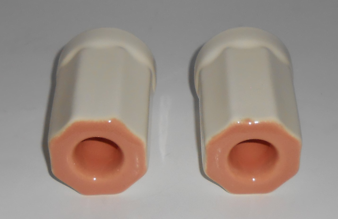 Franciscan Pottery Capistrano Art Ware Pair #400 Ivory/