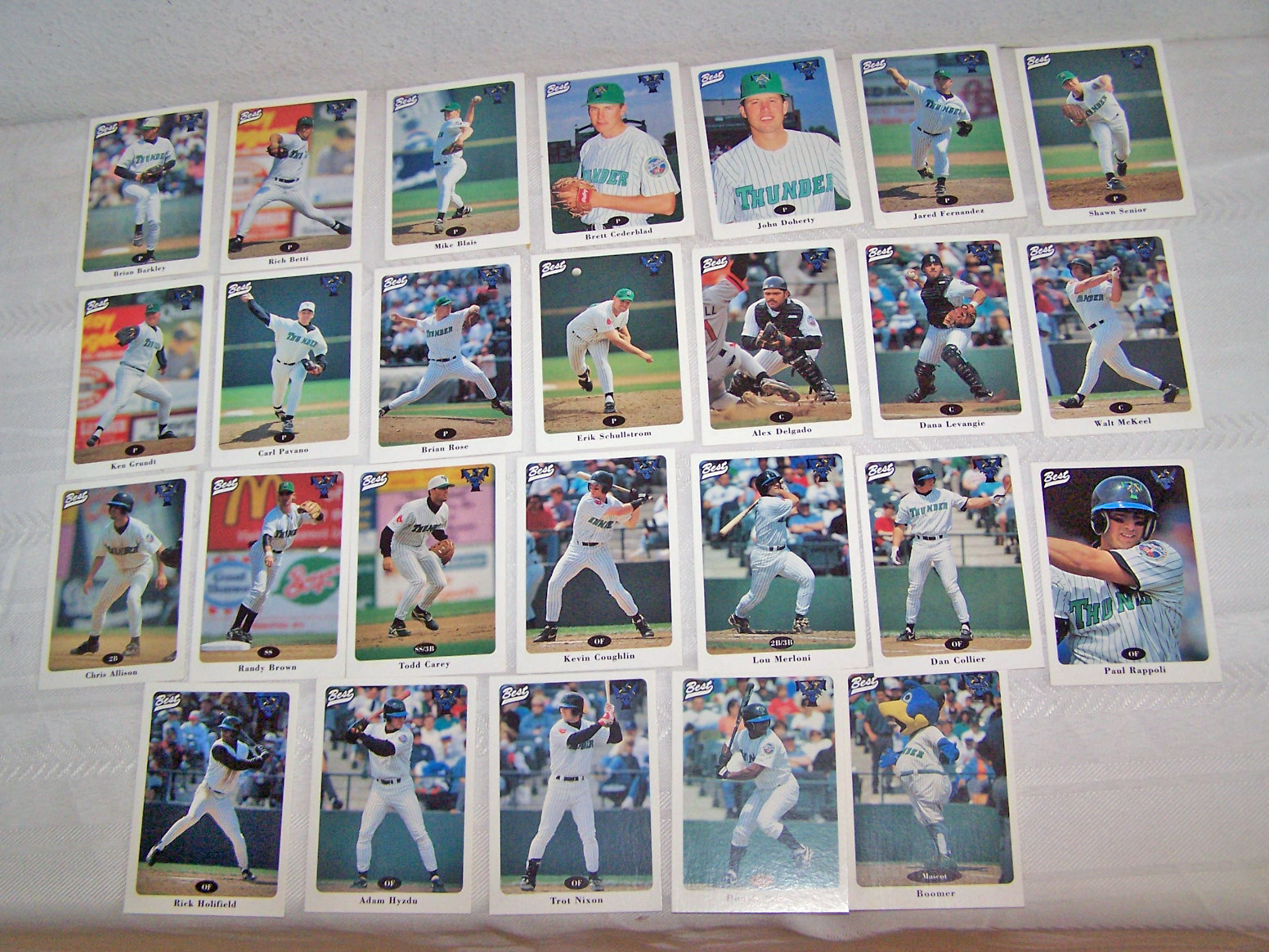 26 Cards, 1996 Trenton Thunder Best Baseball Cards, Inc