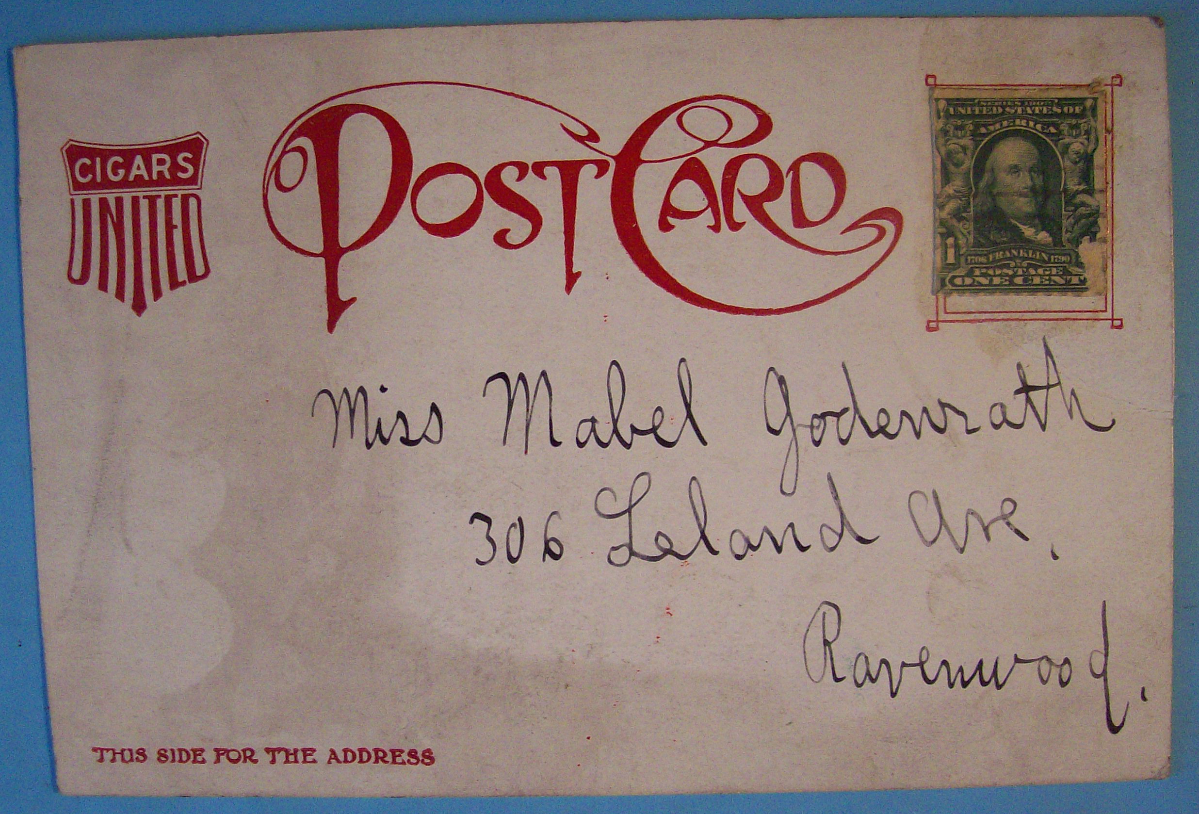 St. Valentines Greeting Postcard with Woman & Heart