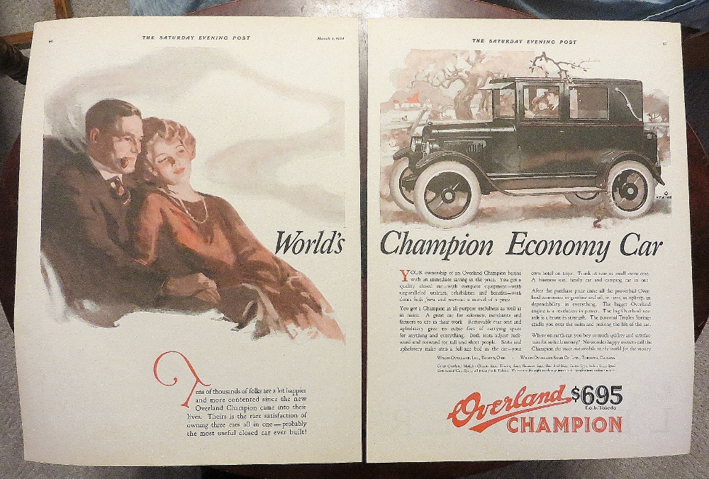 1924 Overland Cars With Overland Champion