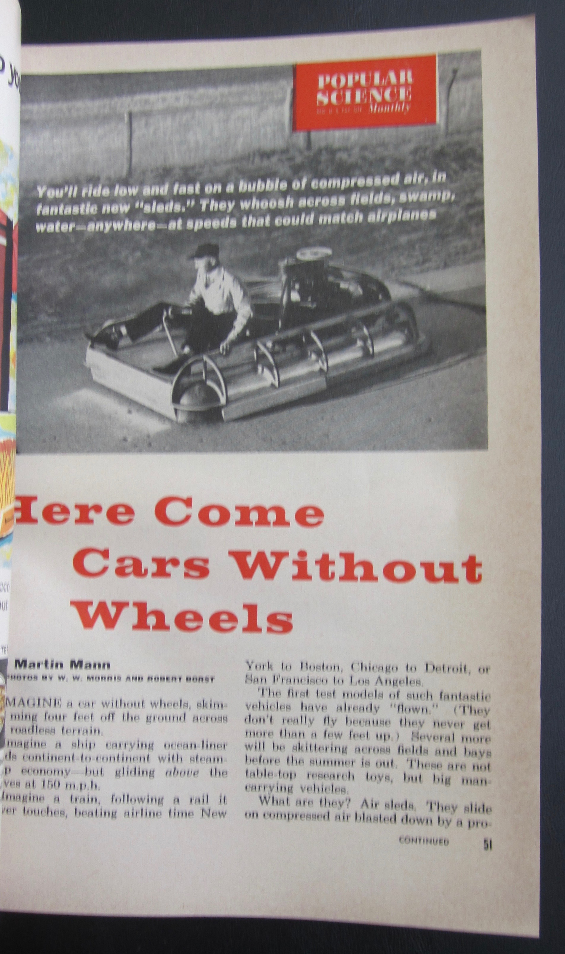 Popular Science Magazine-July 1959-Cars Without Wheels