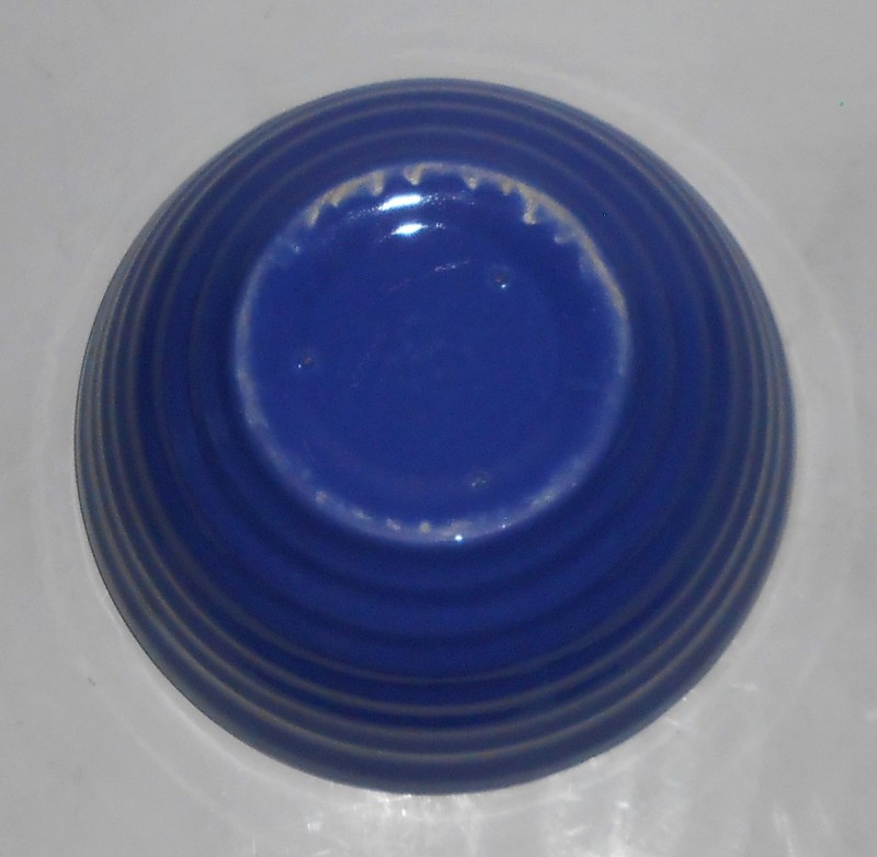 VINTAGE Bauer Pottery Ring Ware Cobalt #24 Mixing Bowl