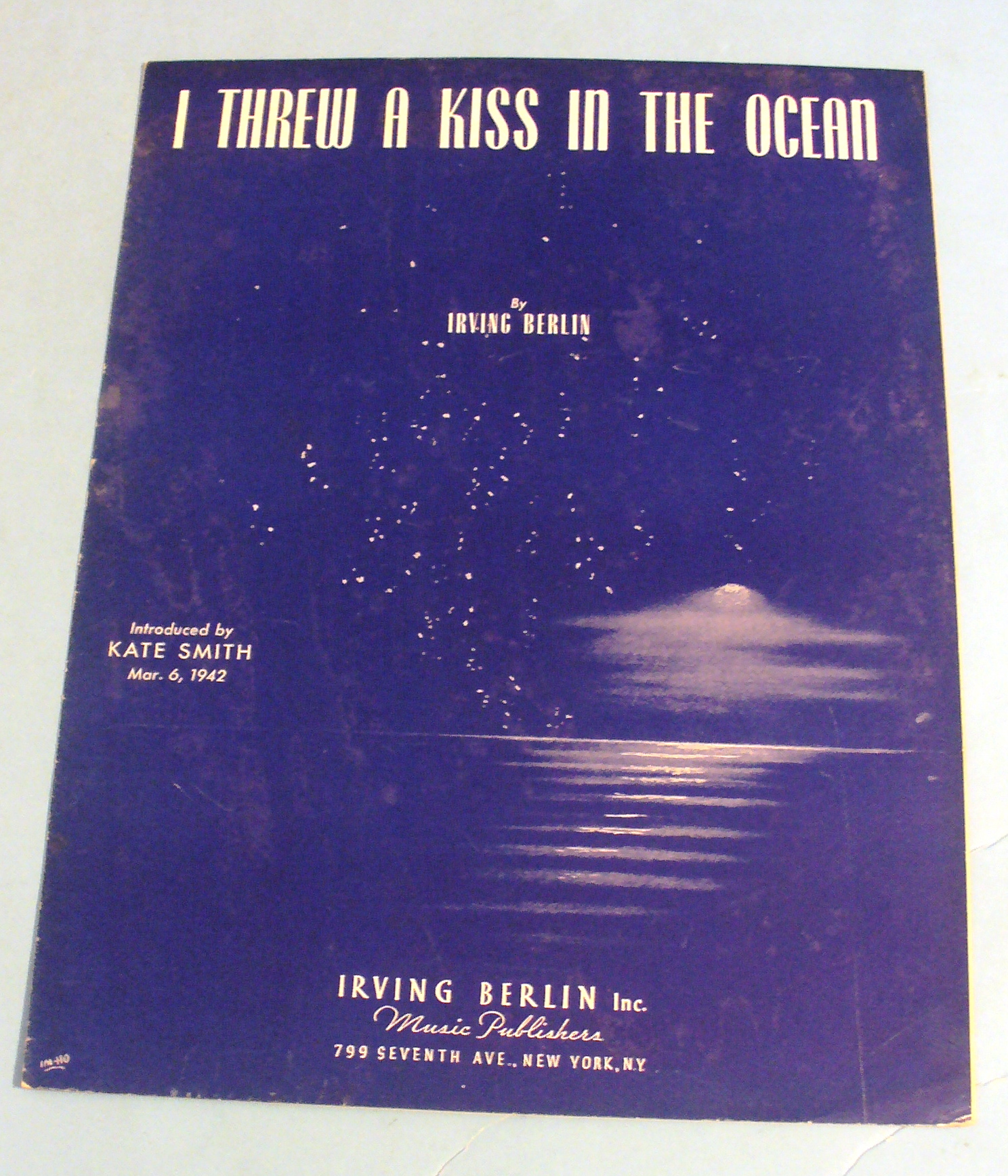 1942 I Threw A Kiss In The Ocean by Irving Berlin