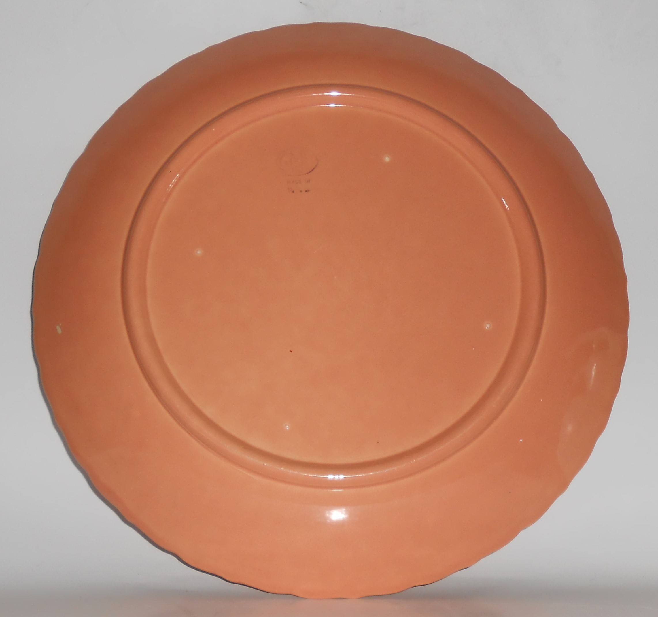 Franciscan Pottery Coronado Gloss Coral 14in Chop Plate