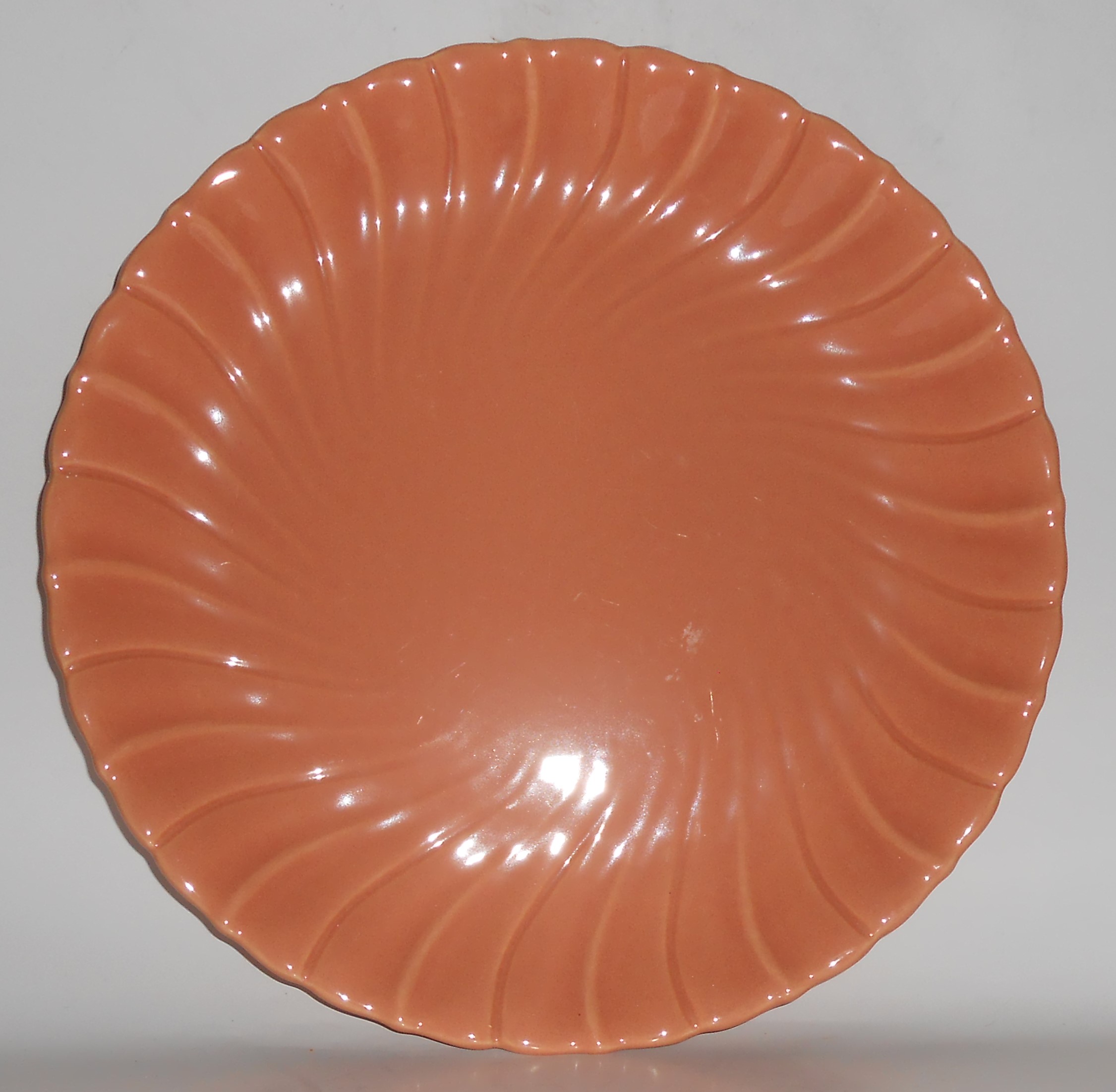 Franciscan Pottery Coronado Gloss Coral 14in Chop Plate