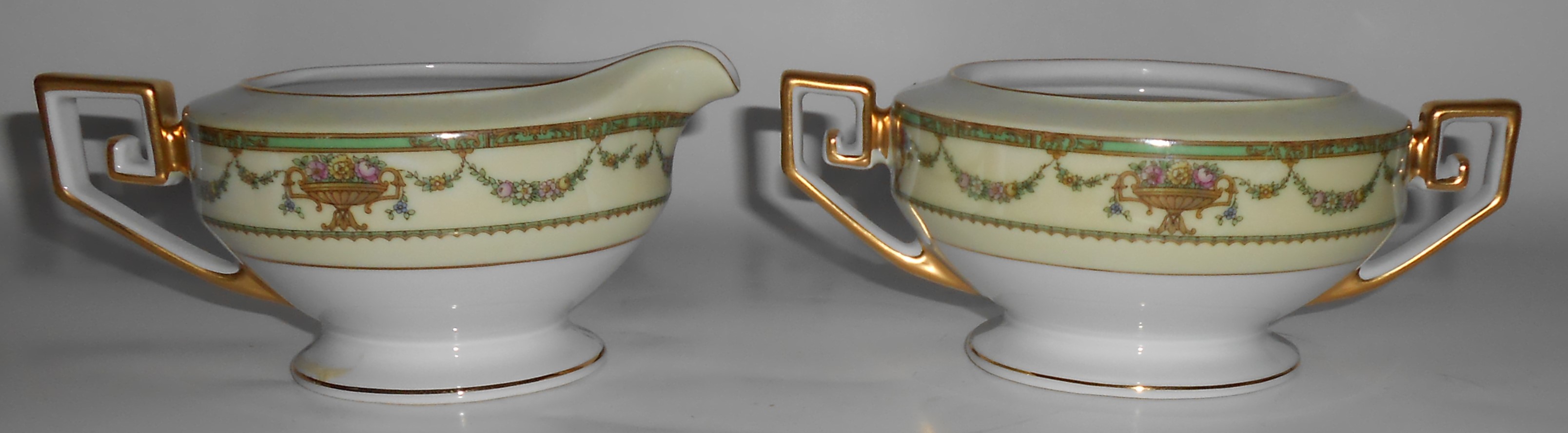 Mitterteich China Bavaria Porcelain 22604 Floral w/Gold