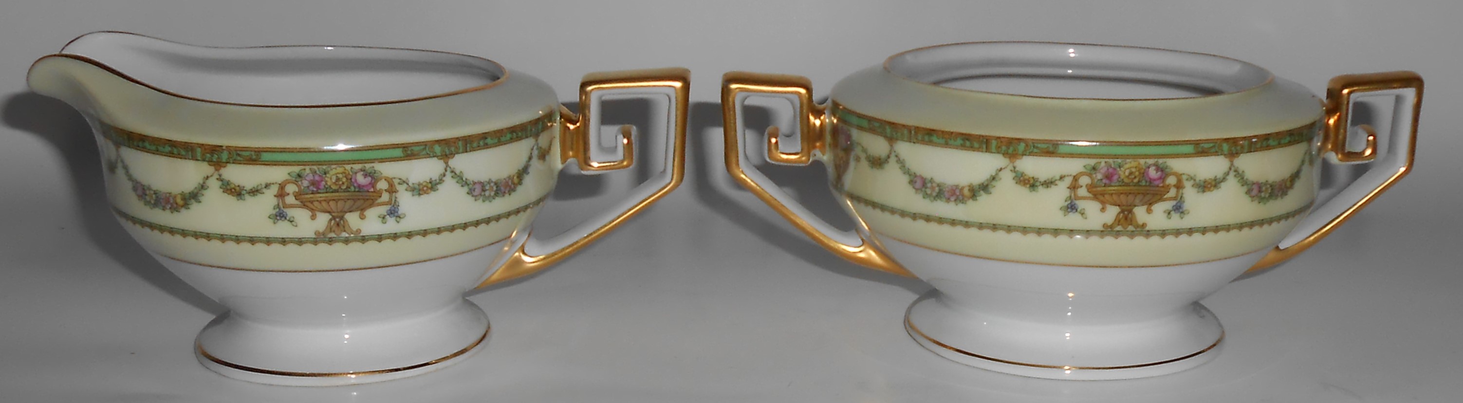 Mitterteich China Bavaria Porcelain 22604 Floral w/Gold