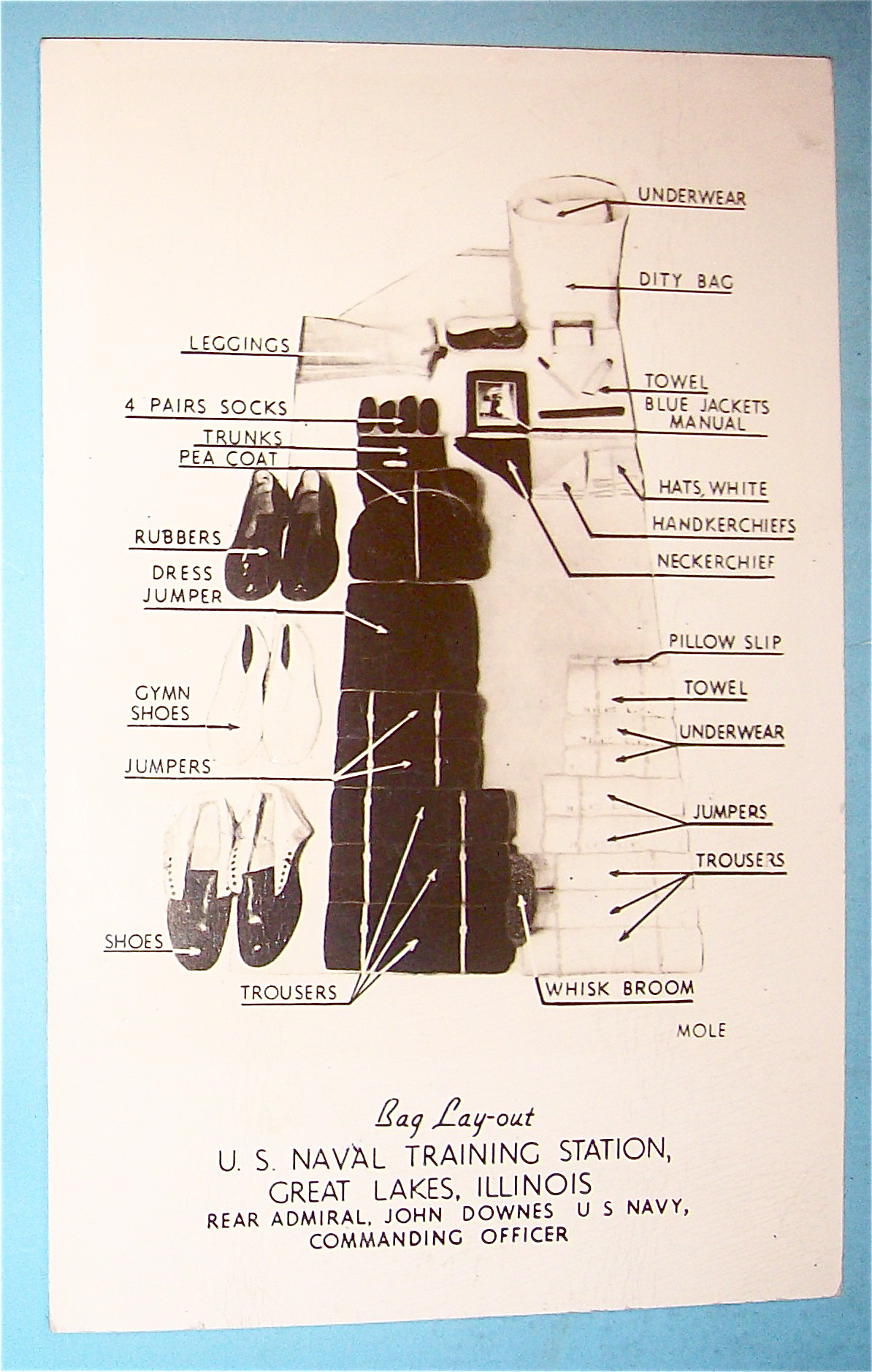 Bag Lay-Out Postcard