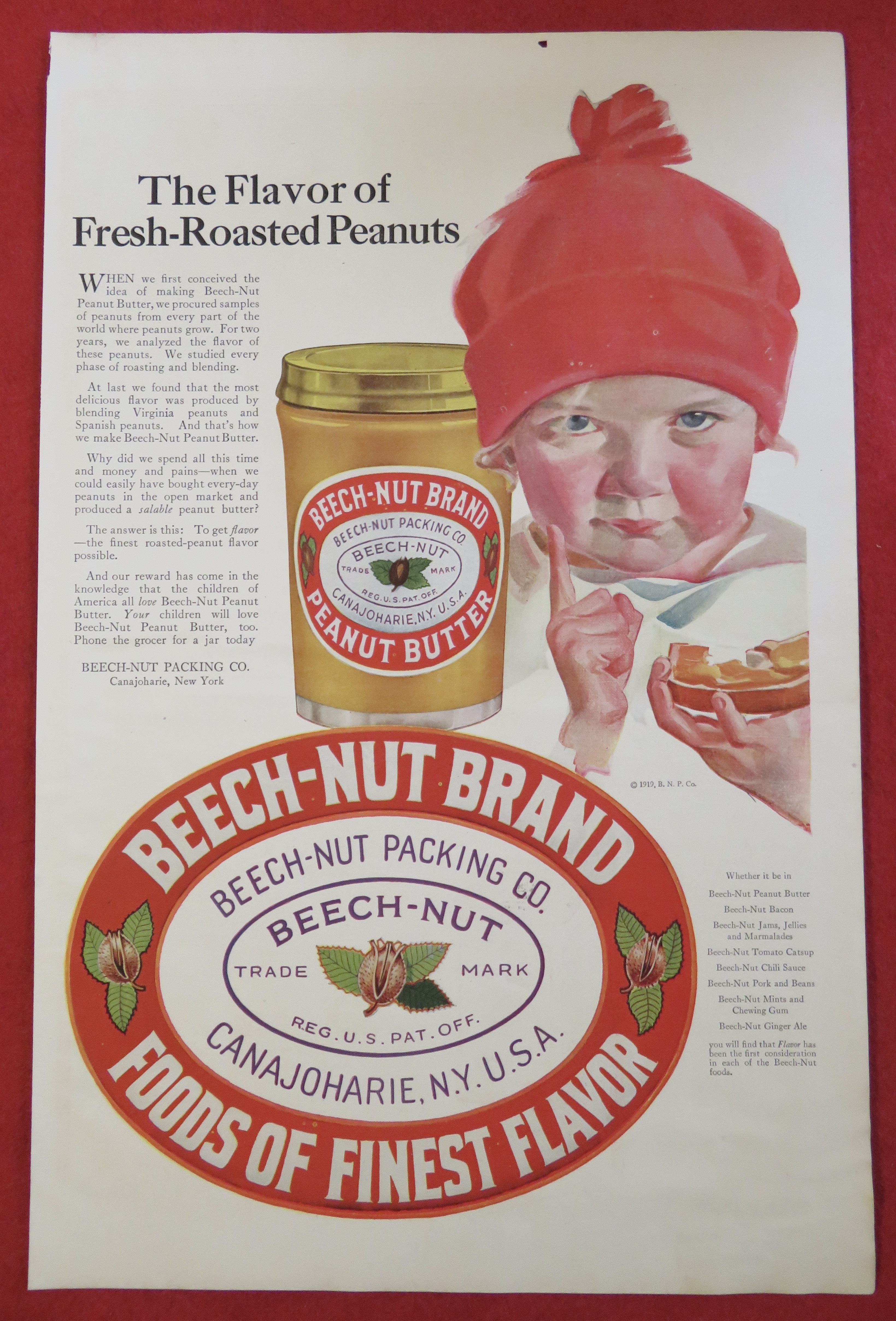 1920 Beech Nut Peanut Butter with Child & Sandwich