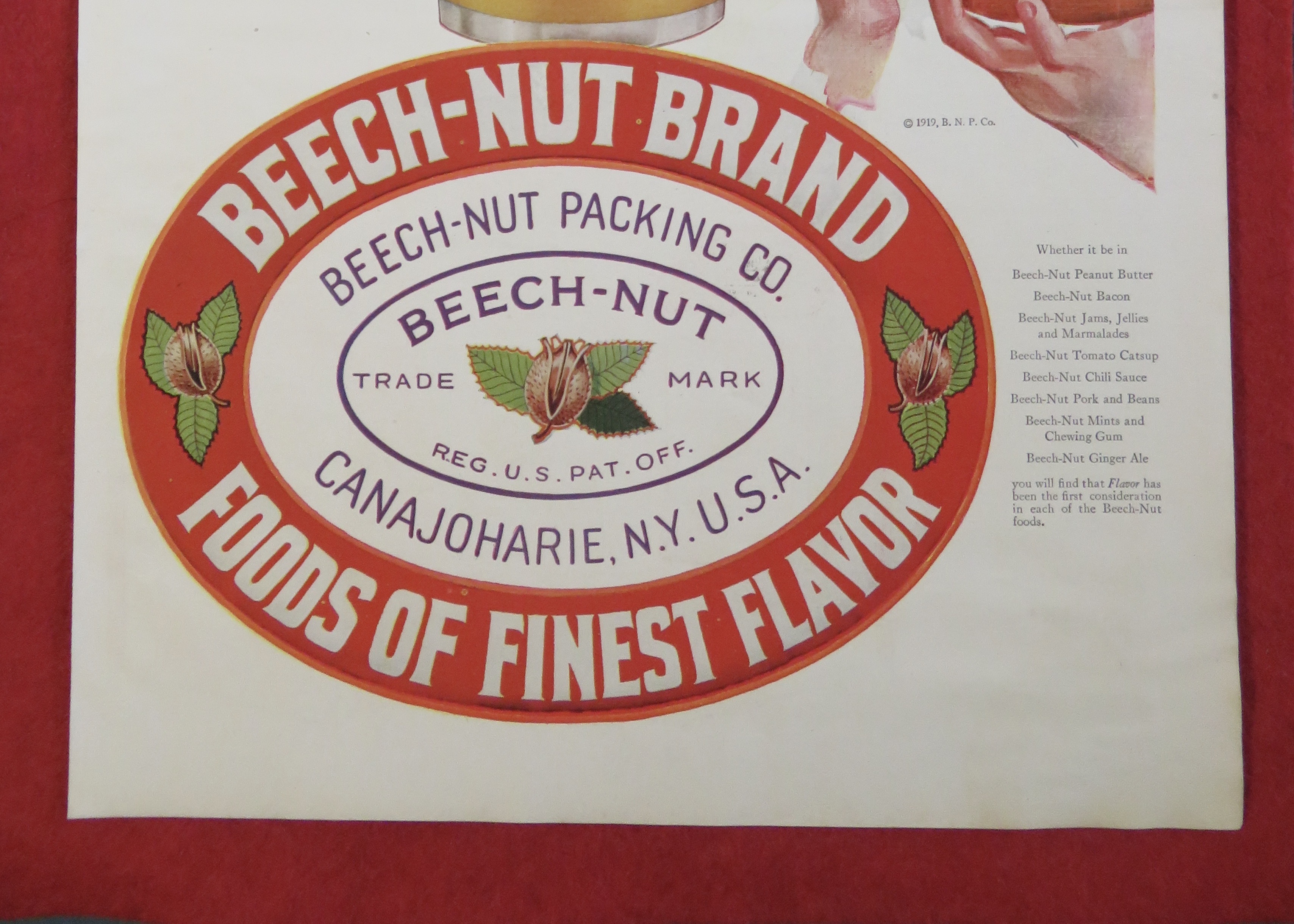 1920 Beech Nut Peanut Butter with Child & Sandwich