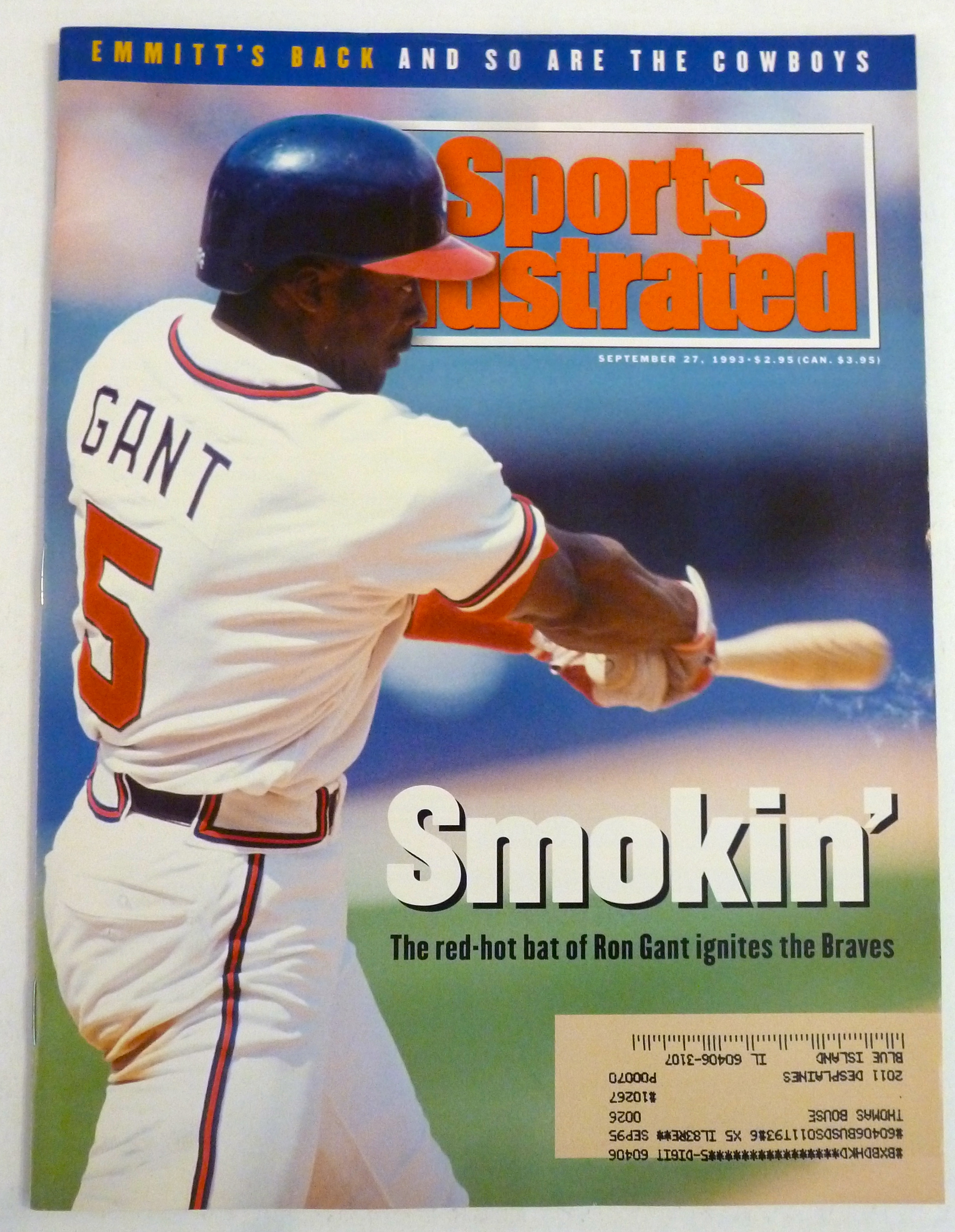Sports Illustrated Magazine September 27, 1993 Ron Gant