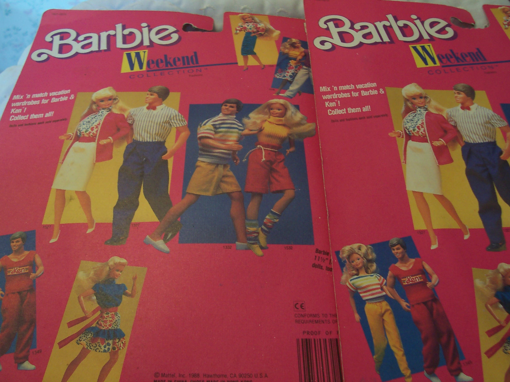 Barbie Doll Clothes Weekend Collection 1988 MIP