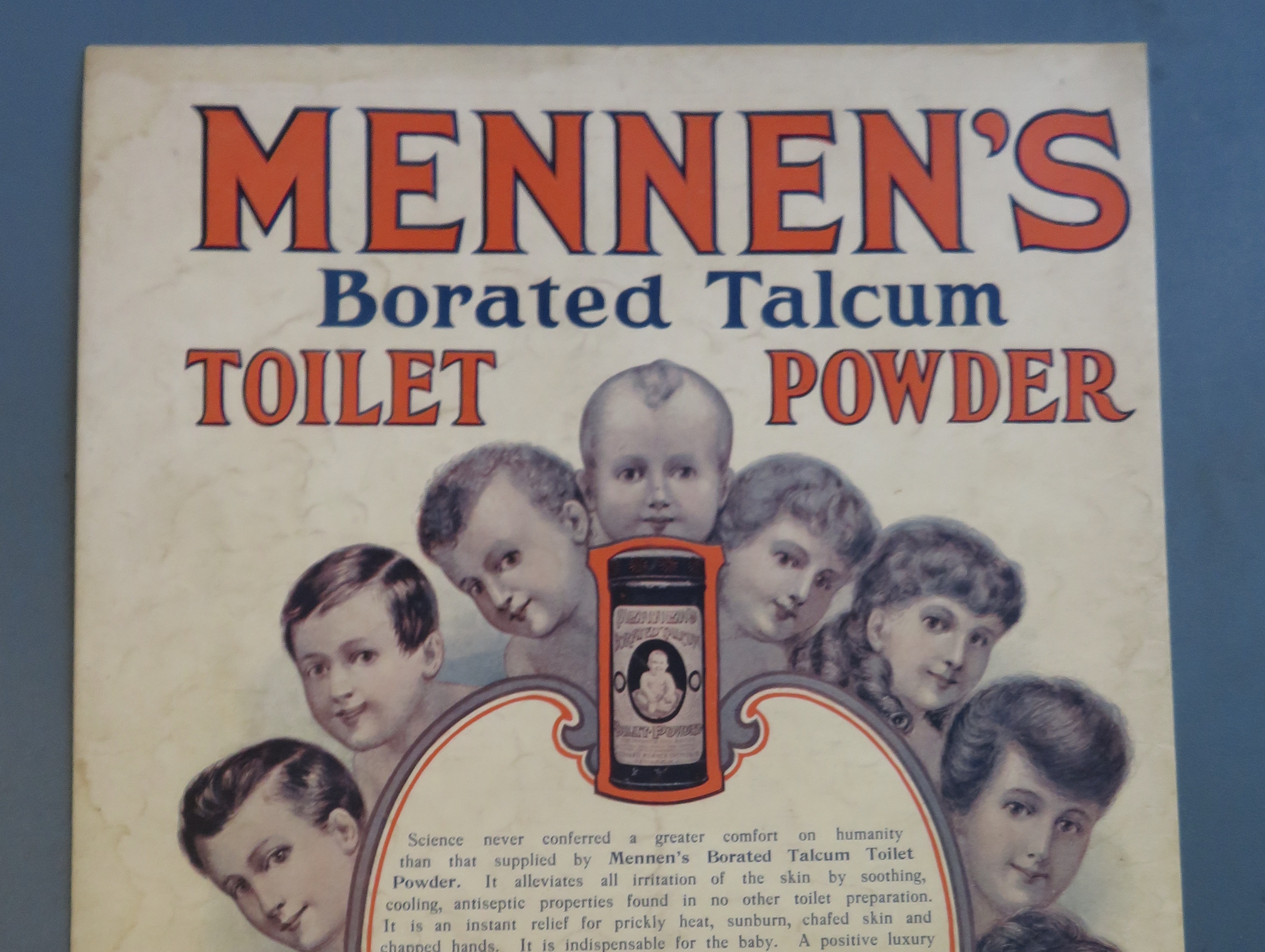 1904 Mennen's Toilet Powder with Many People's Faces