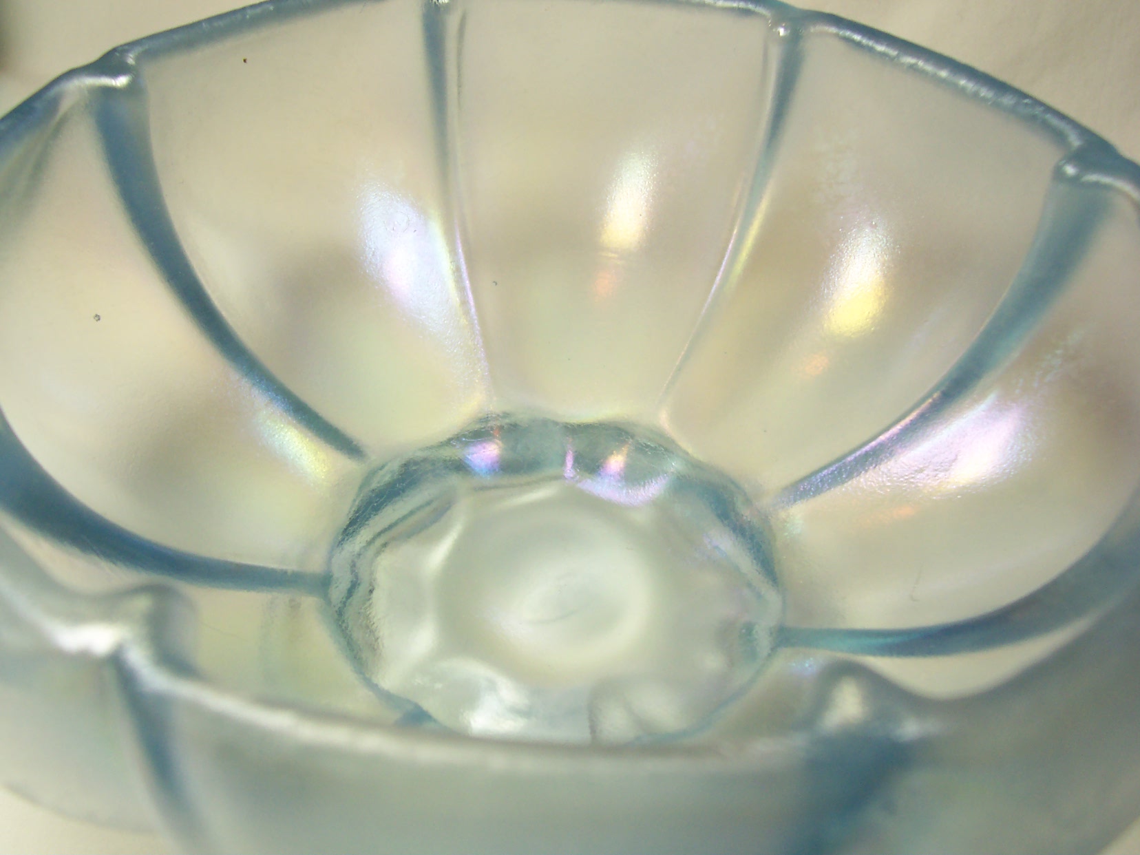 Fenton Velva blue stretch Glass Mellon Bowl