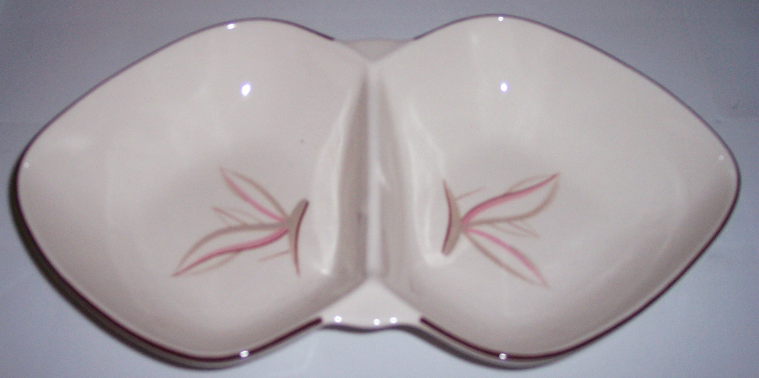 Winfield China Pottery Dragon Flower Divided Vegetable