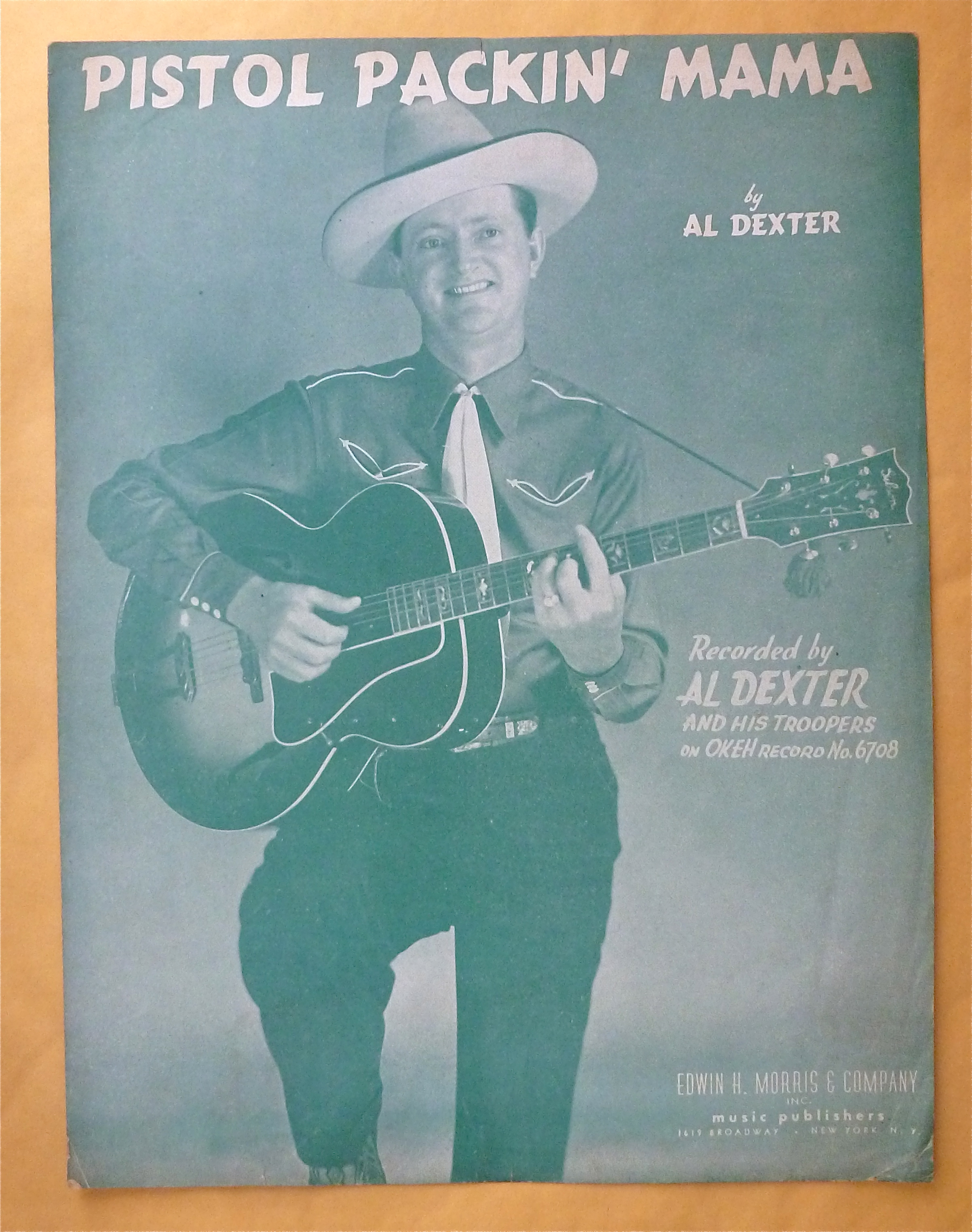 Sheet Music For 1943 Pistol Packin' Mama