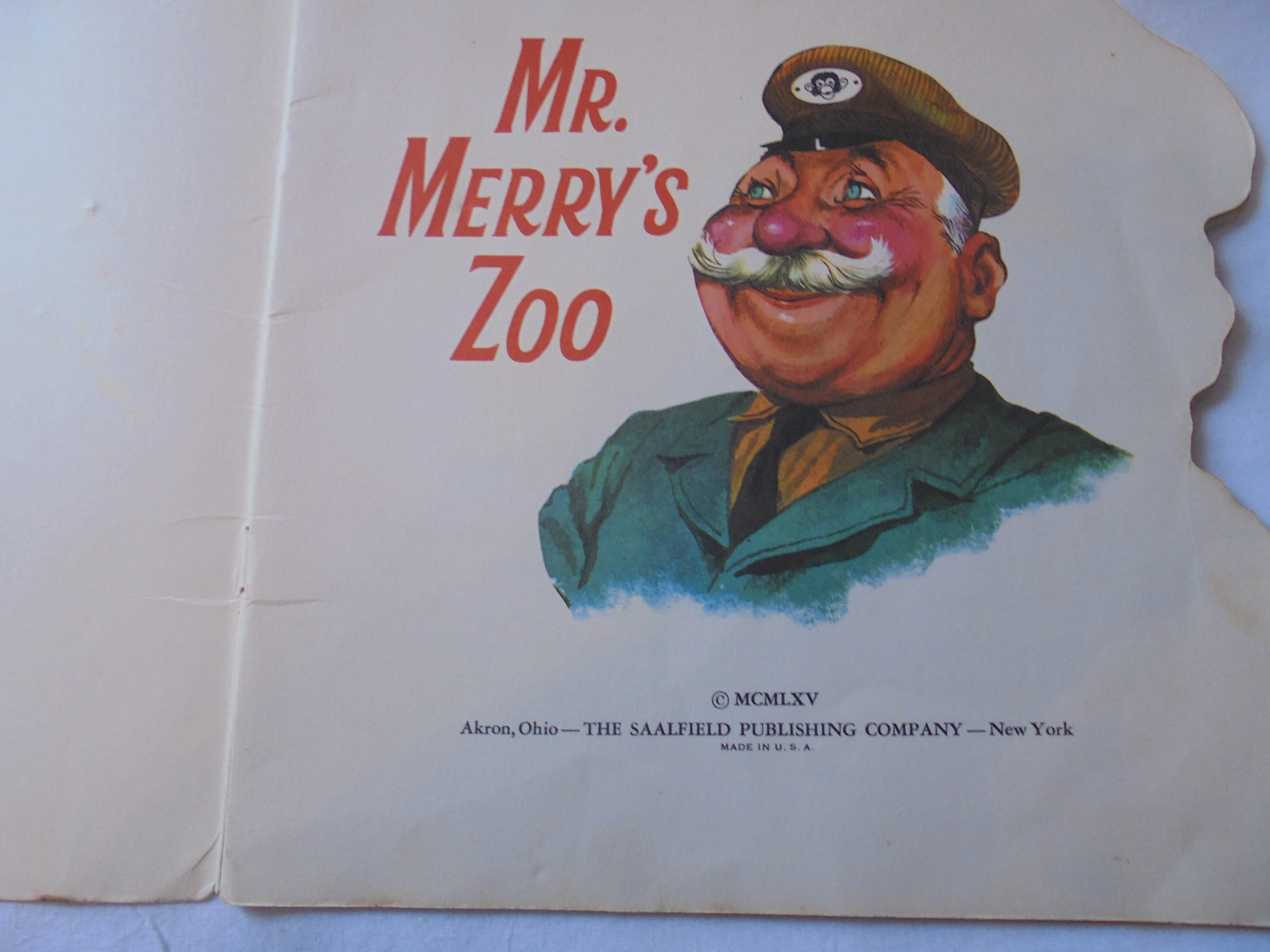 Mr. Merry's Zoo Book Saalfield, 1955