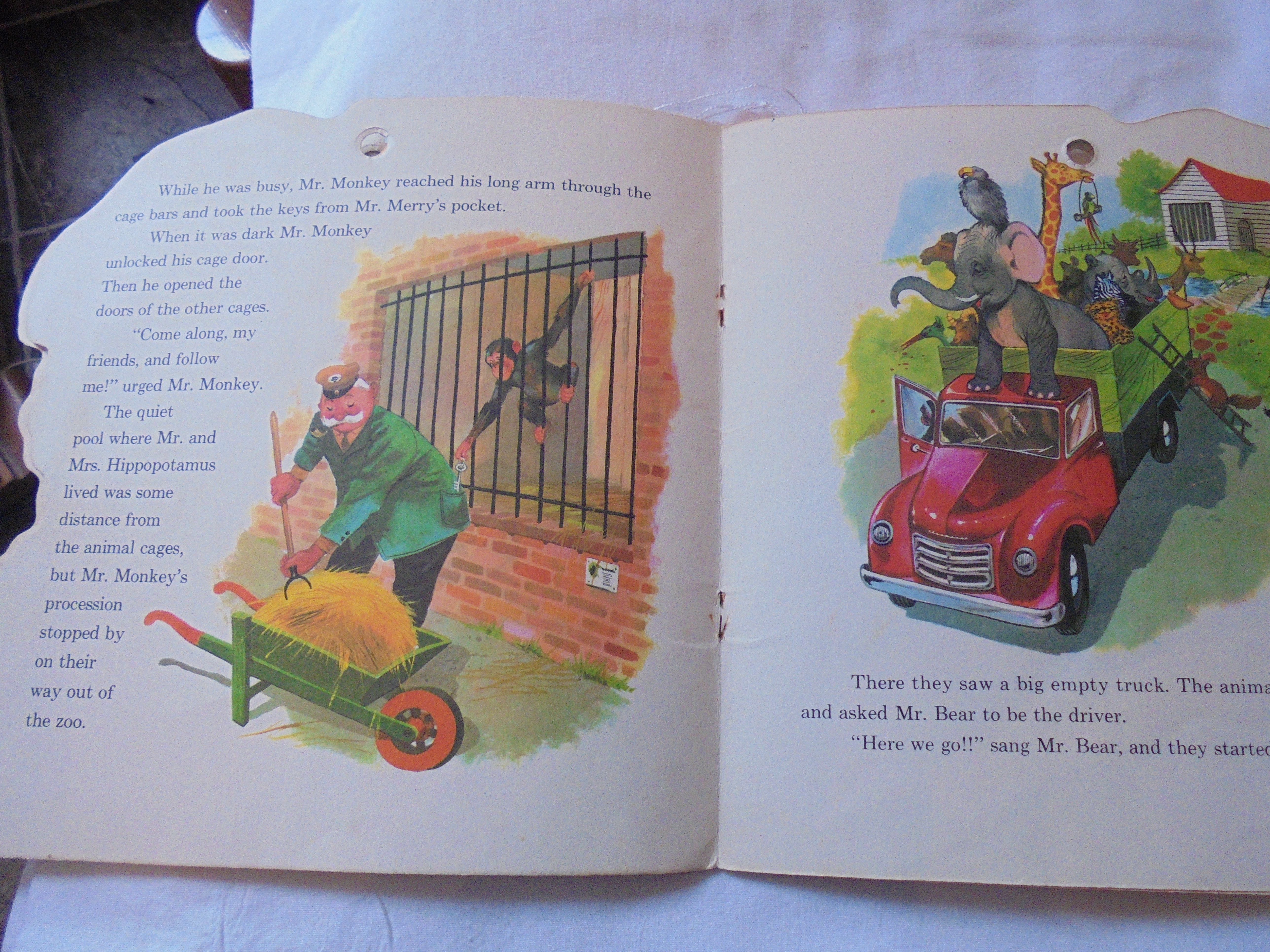 Mr. Merry's Zoo Book Saalfield, 1955