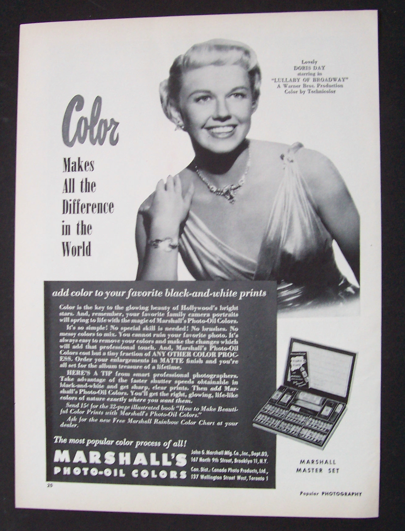 1951 Marshall's Photo-Oil Colors with Doris Day
