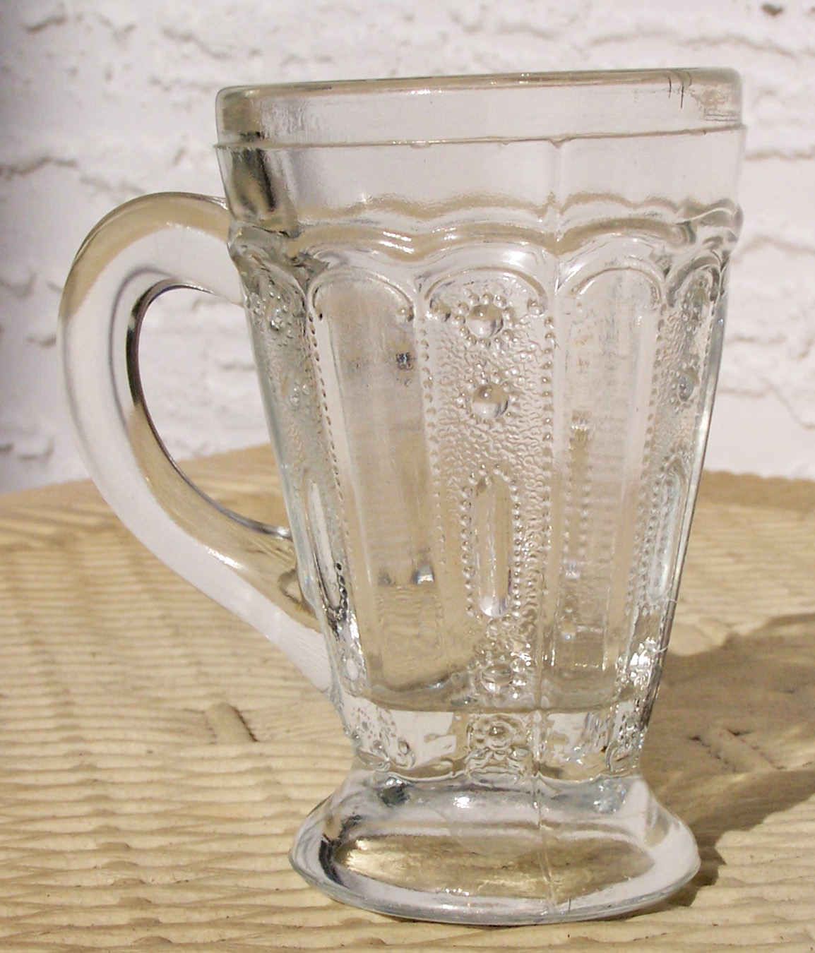 Mini Pressed Glass Mug
