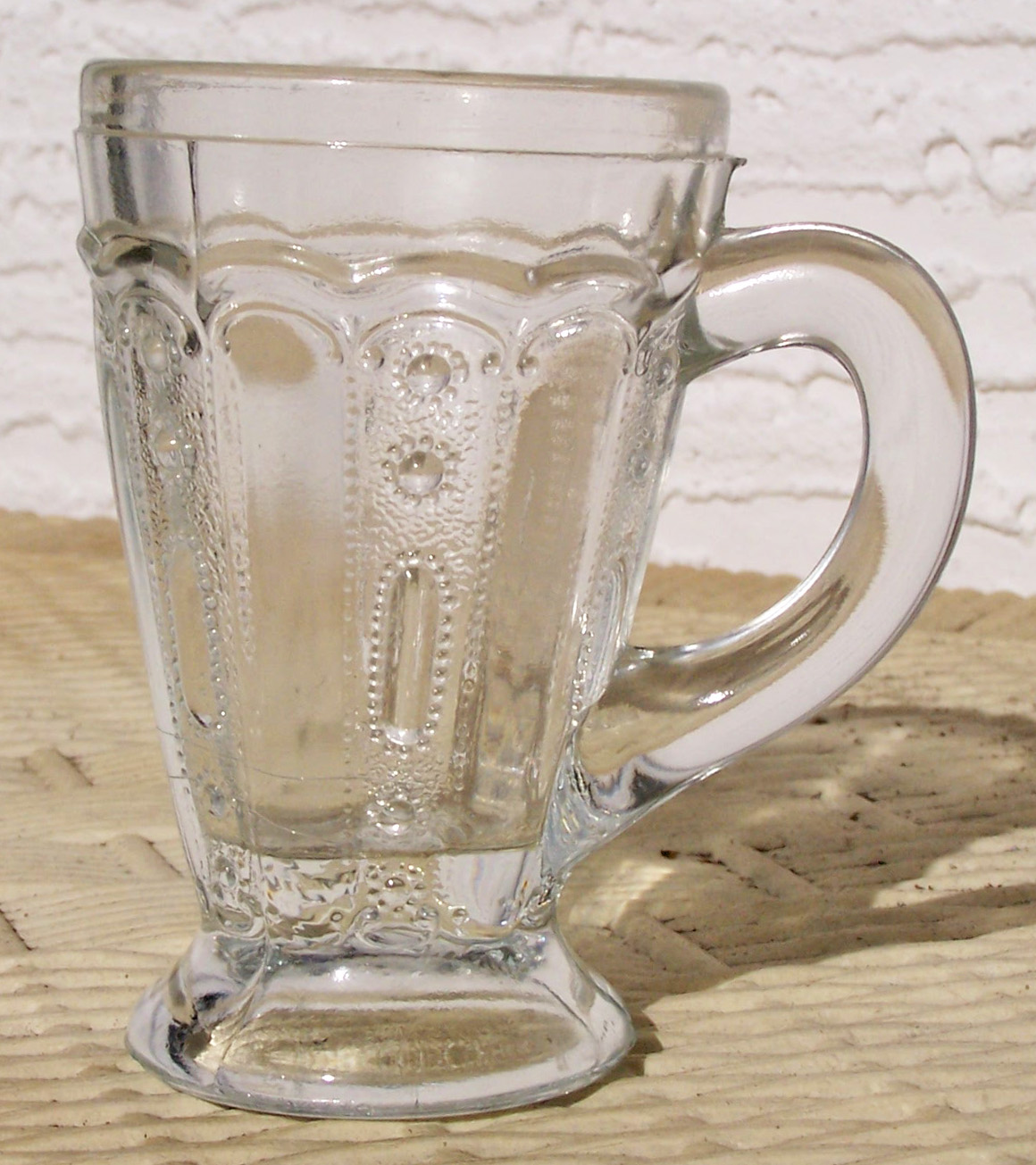 Mini Pressed Glass Mug