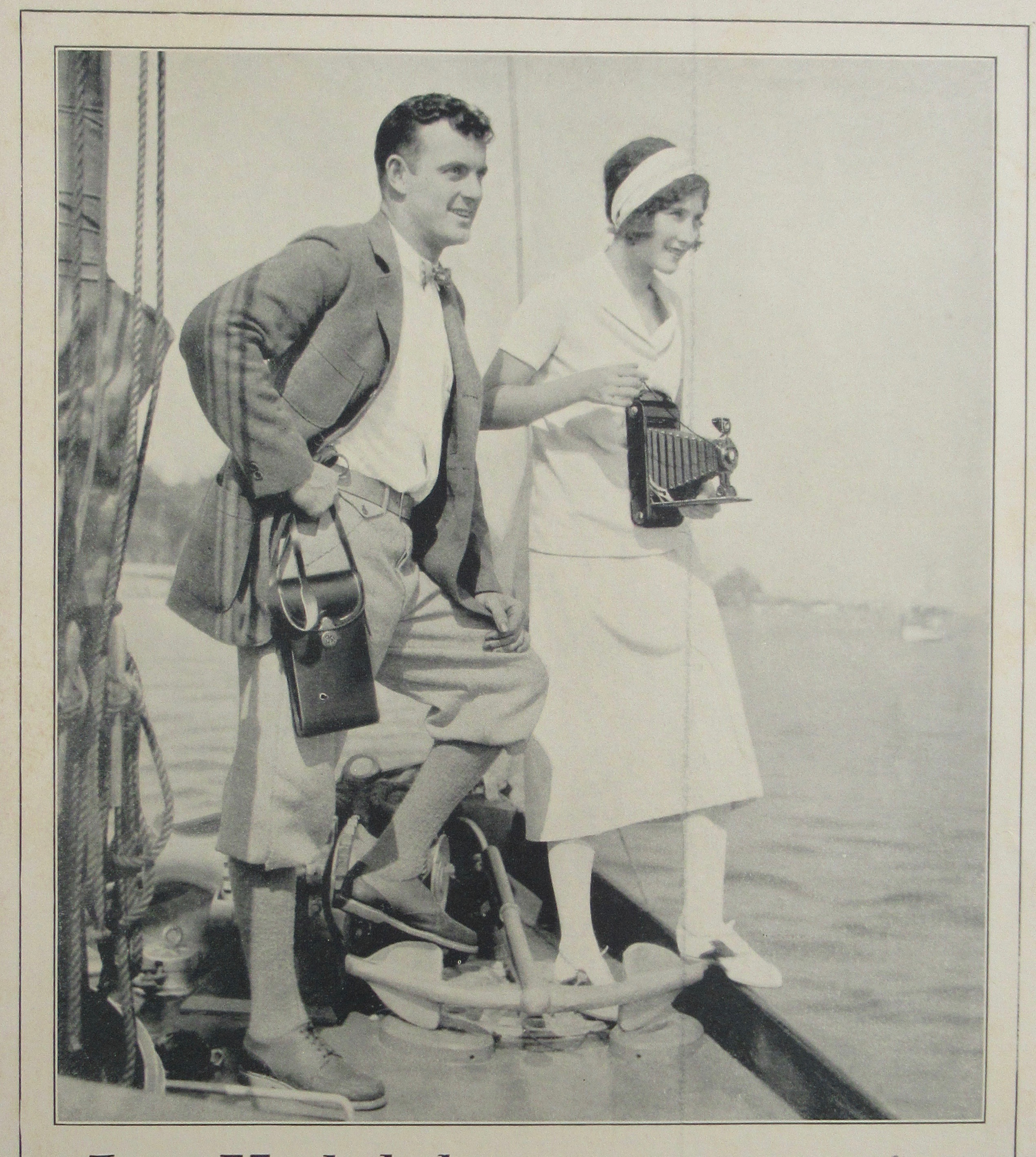 1926 Kodak with Man & Woman on a Boat