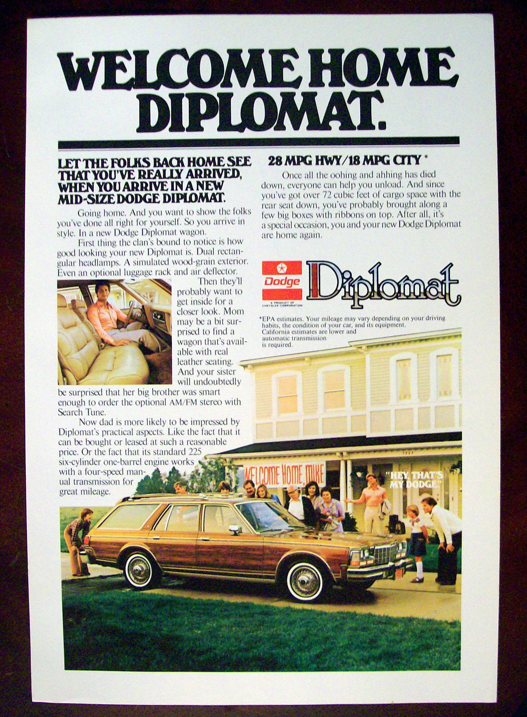 Vintage Ad: 1978 Dodge Diplomat