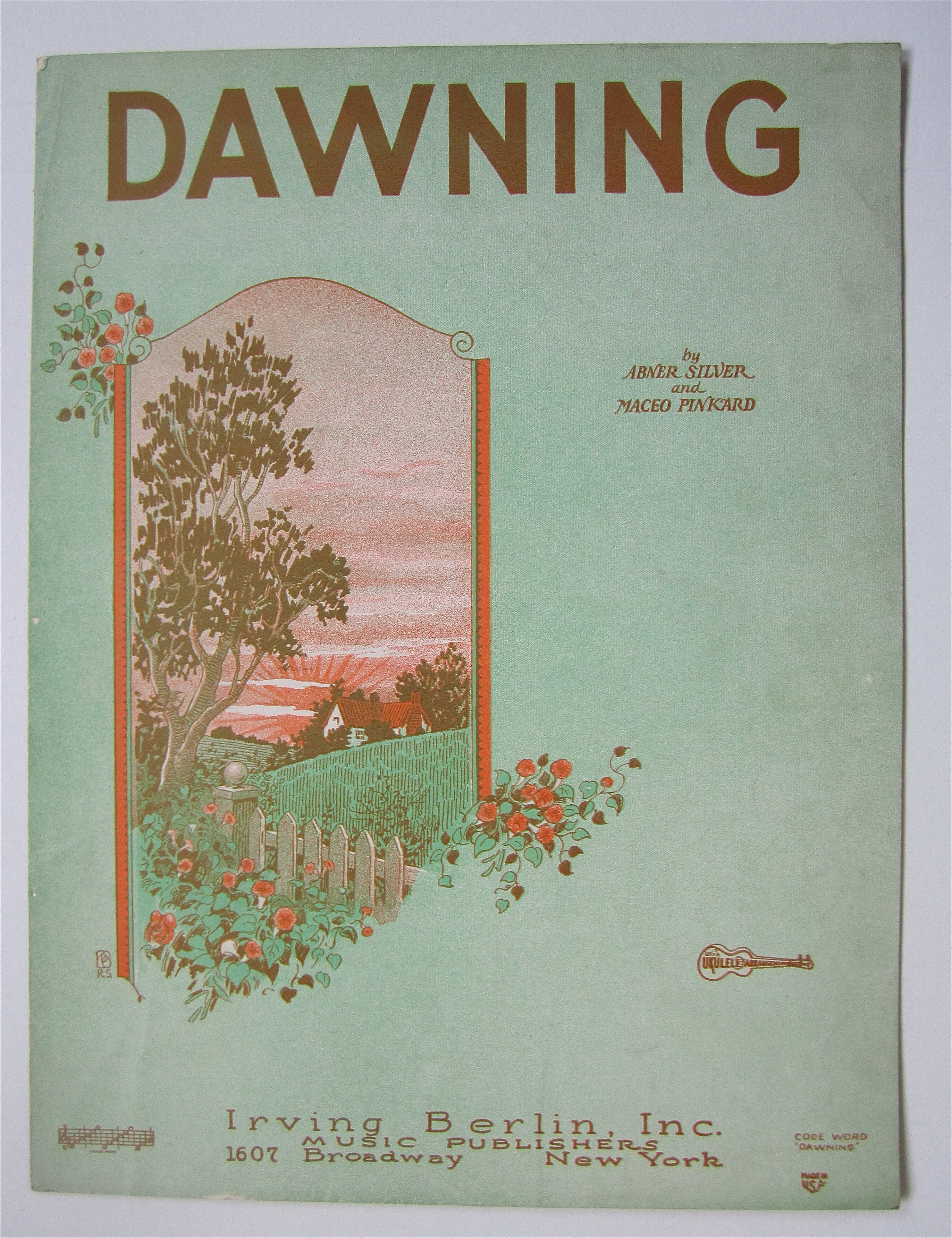 Sheet Music 1927 Dawning