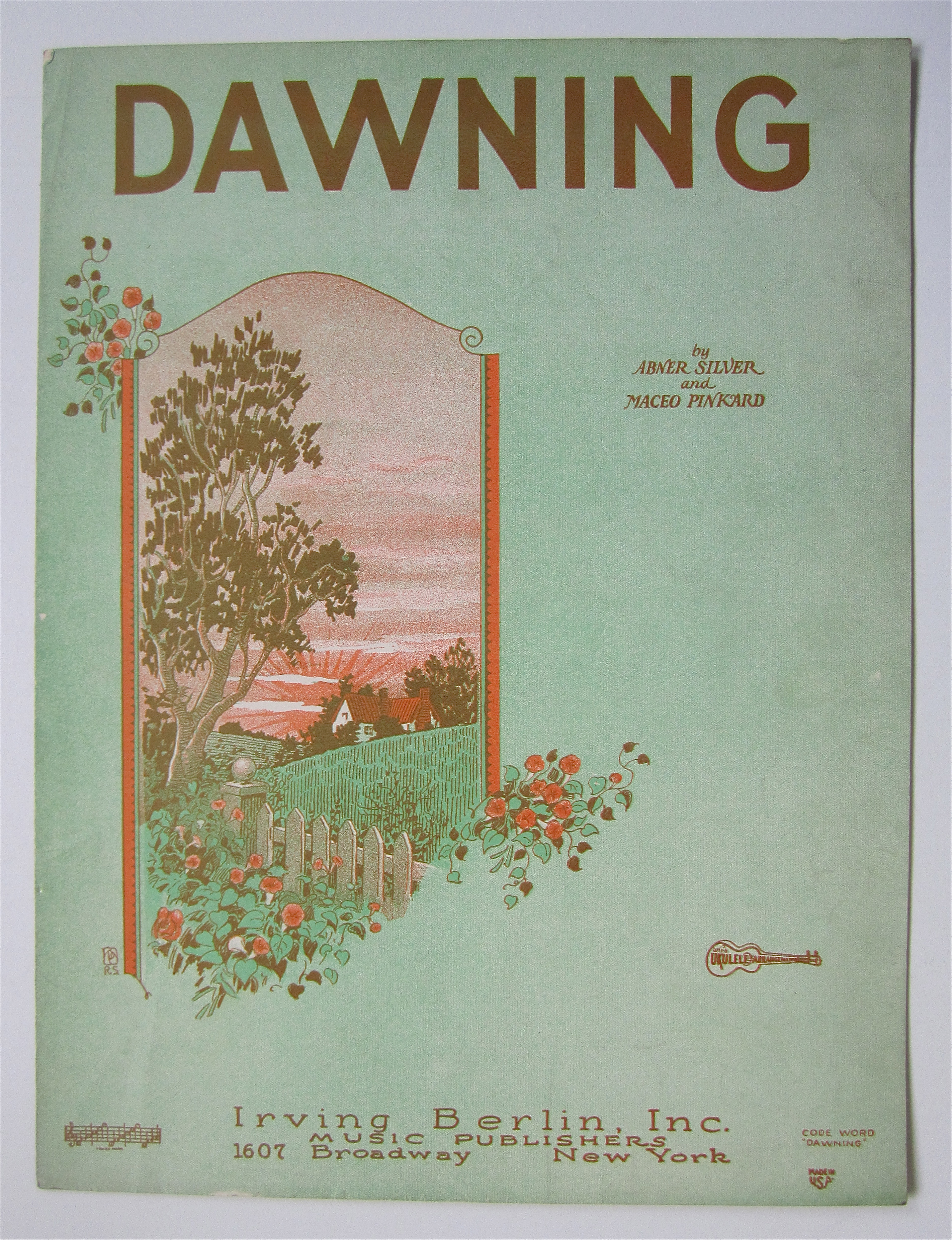 Sheet Music 1927 Dawning