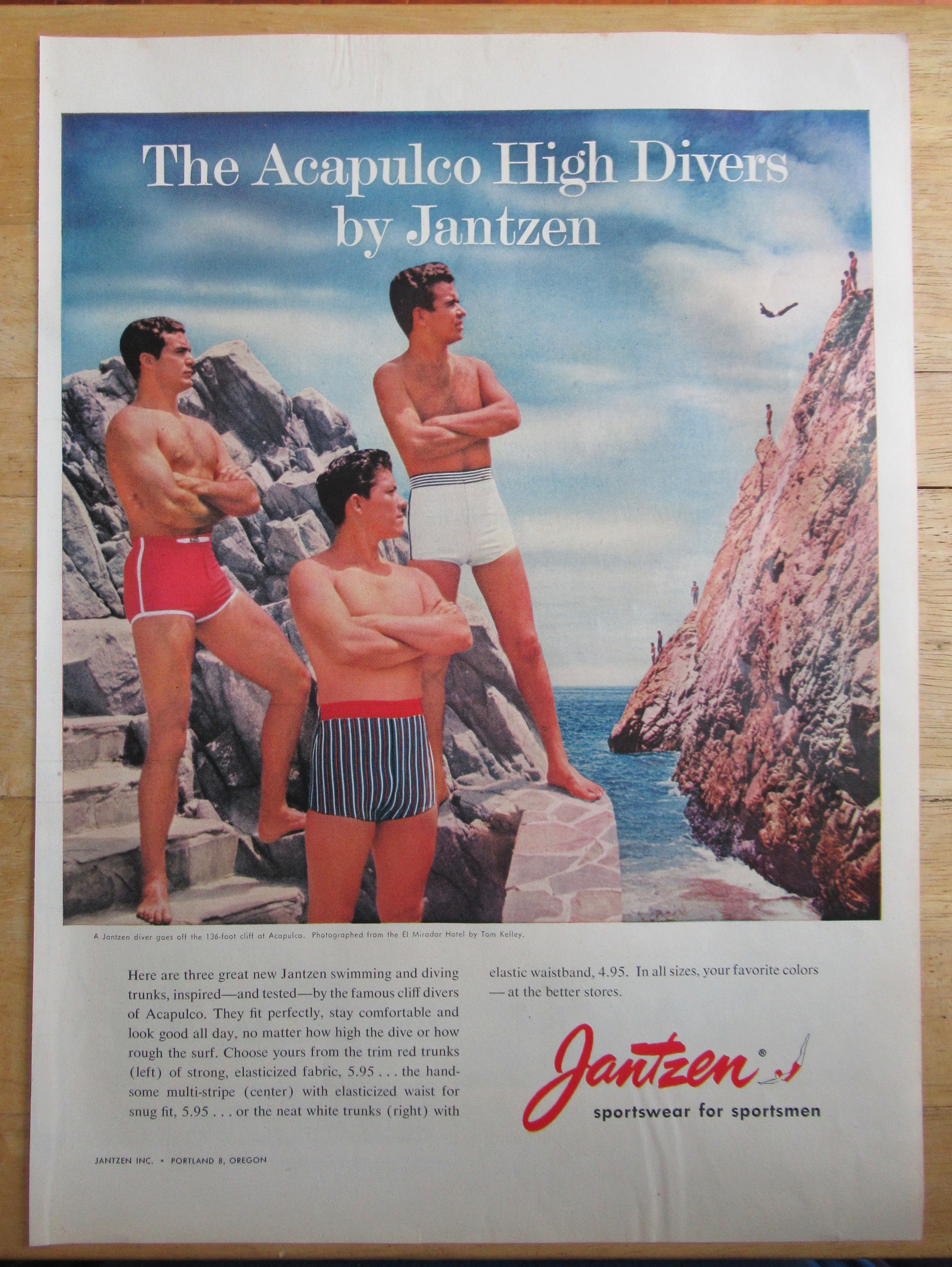 1957 Jantzen Acapulco High Divers with Men on the Rocks