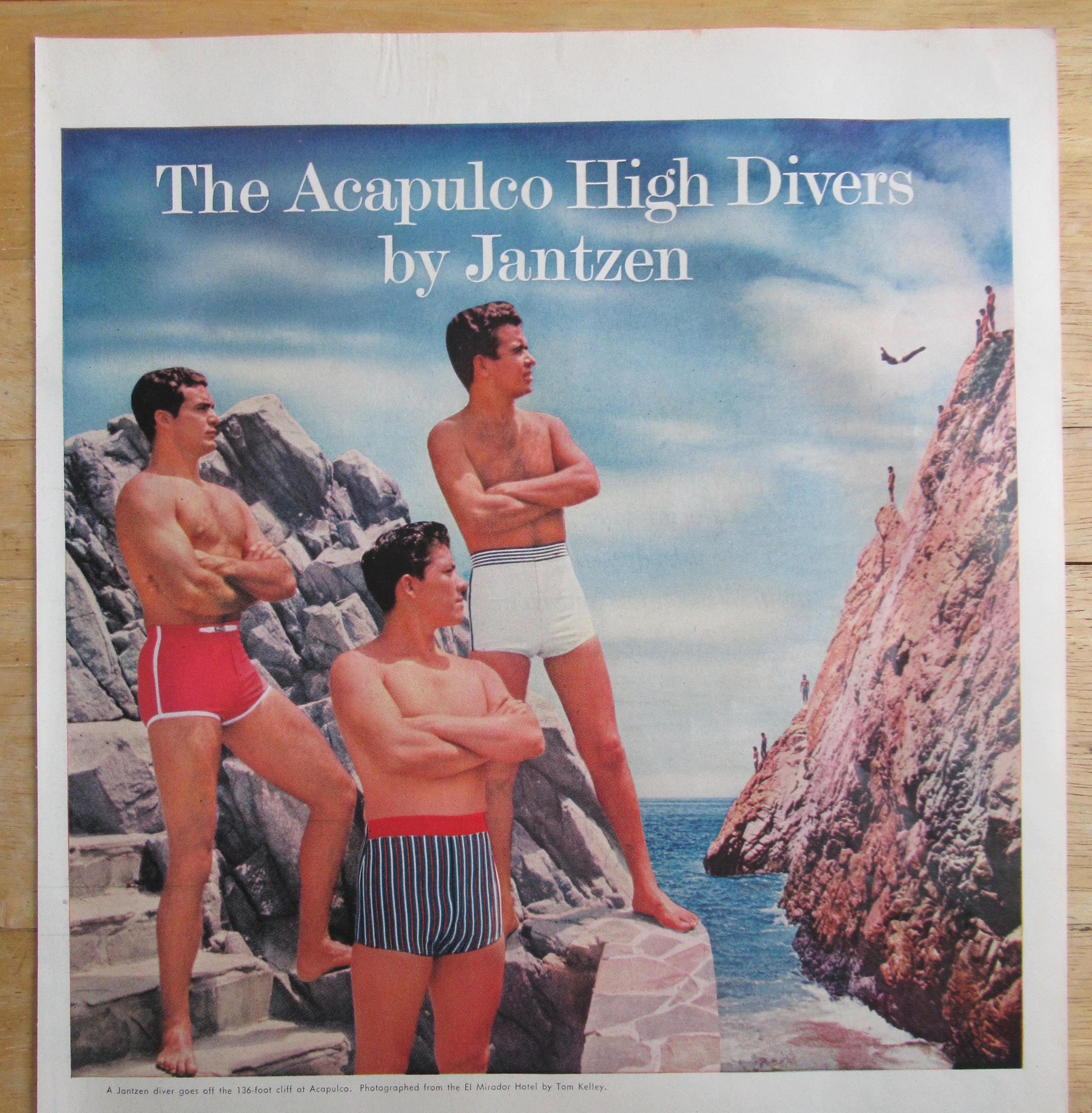 1957 Jantzen Acapulco High Divers with Men on the Rocks