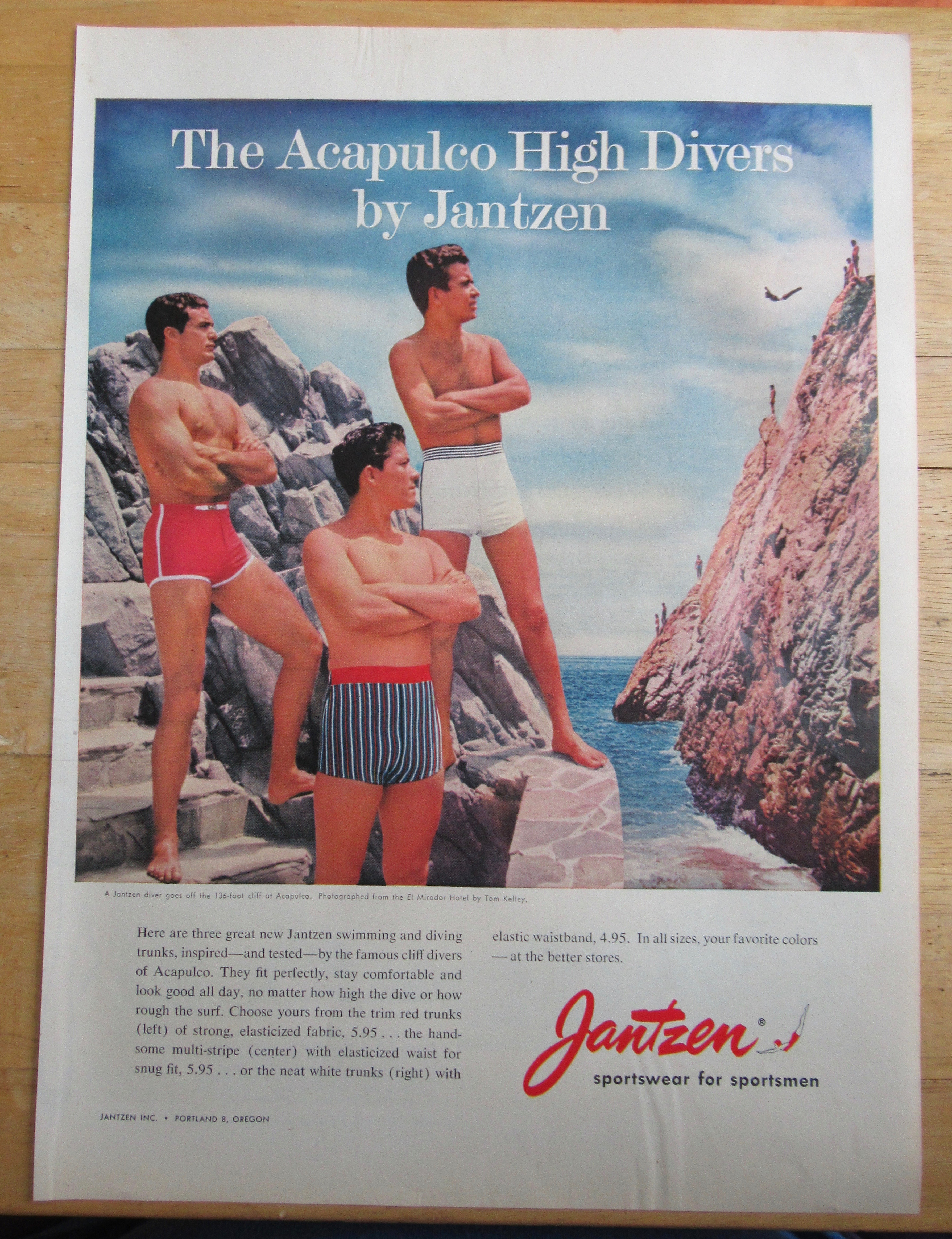 1957 Jantzen Acapulco High Divers with Men on the Rocks