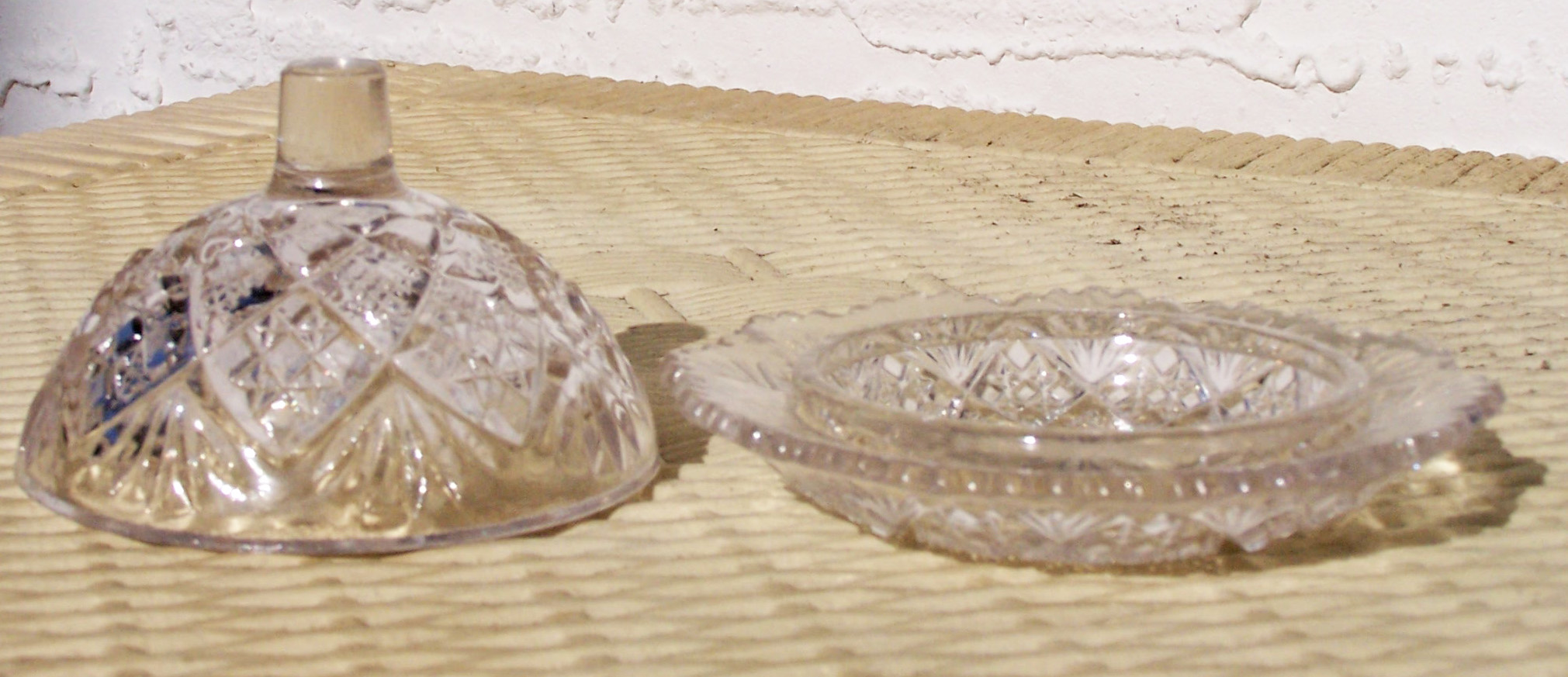 Child's Glass Covered Butter Dish