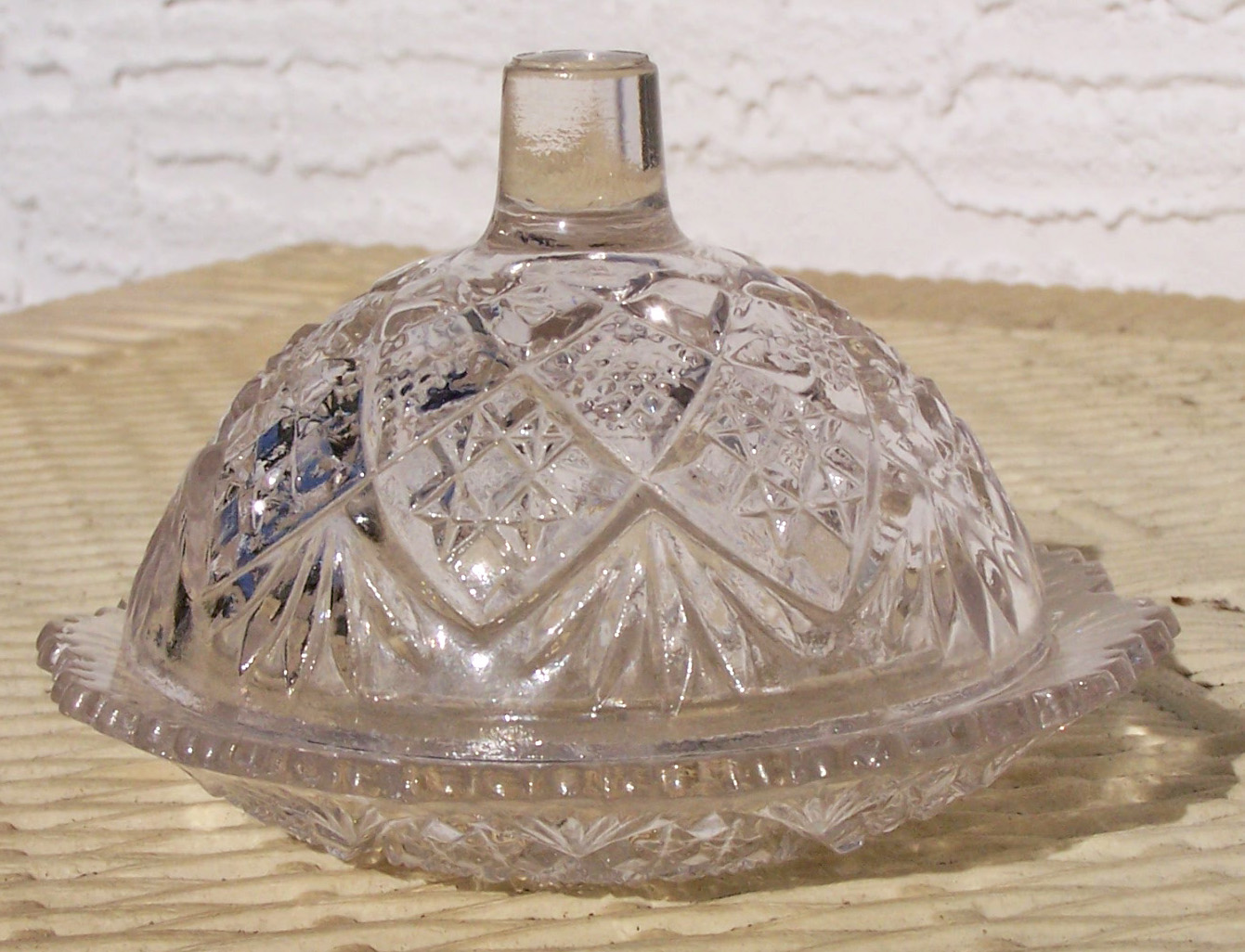 Child's Glass Covered Butter Dish