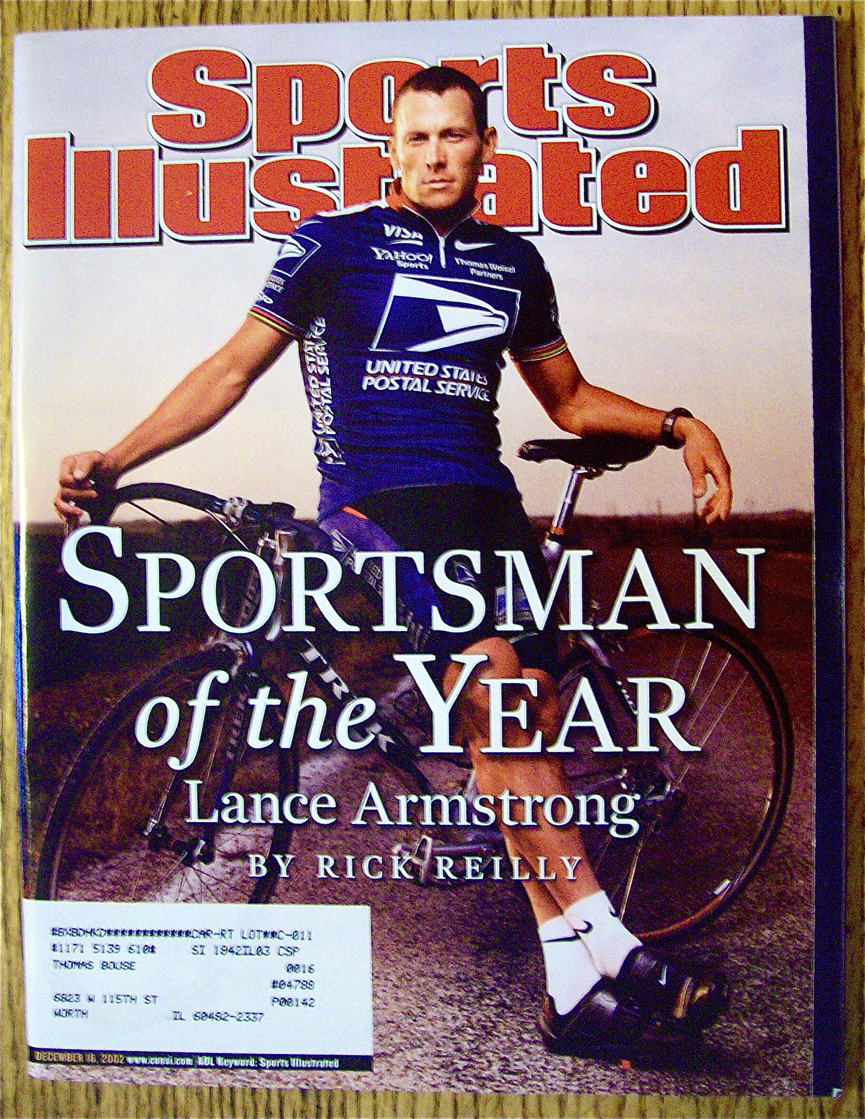 Sports Illustrated Magazine December 16, 2002 Lance