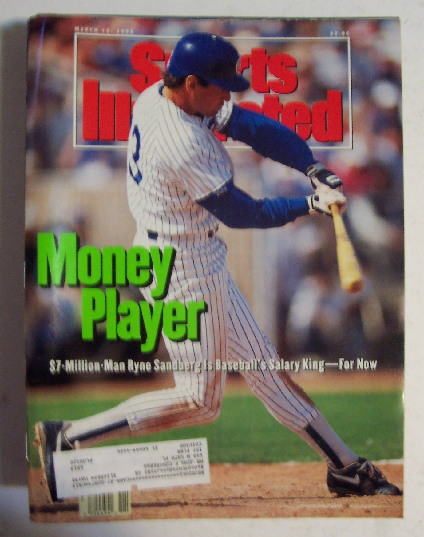 Sport Illustrated Magazine-March 16, 1992-Ryne Sandberg