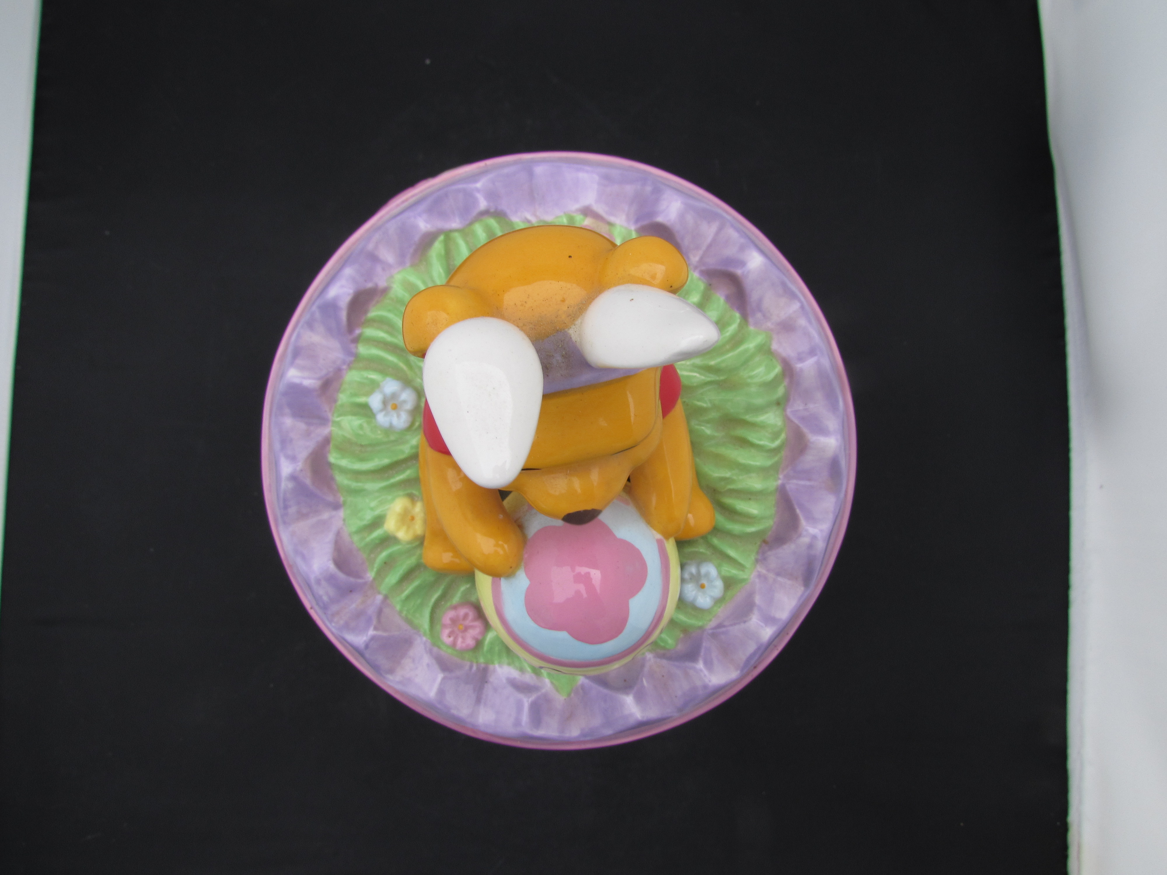 Pooh Easter Egg Disney Cookie Jar Pooh with Bunny Ears