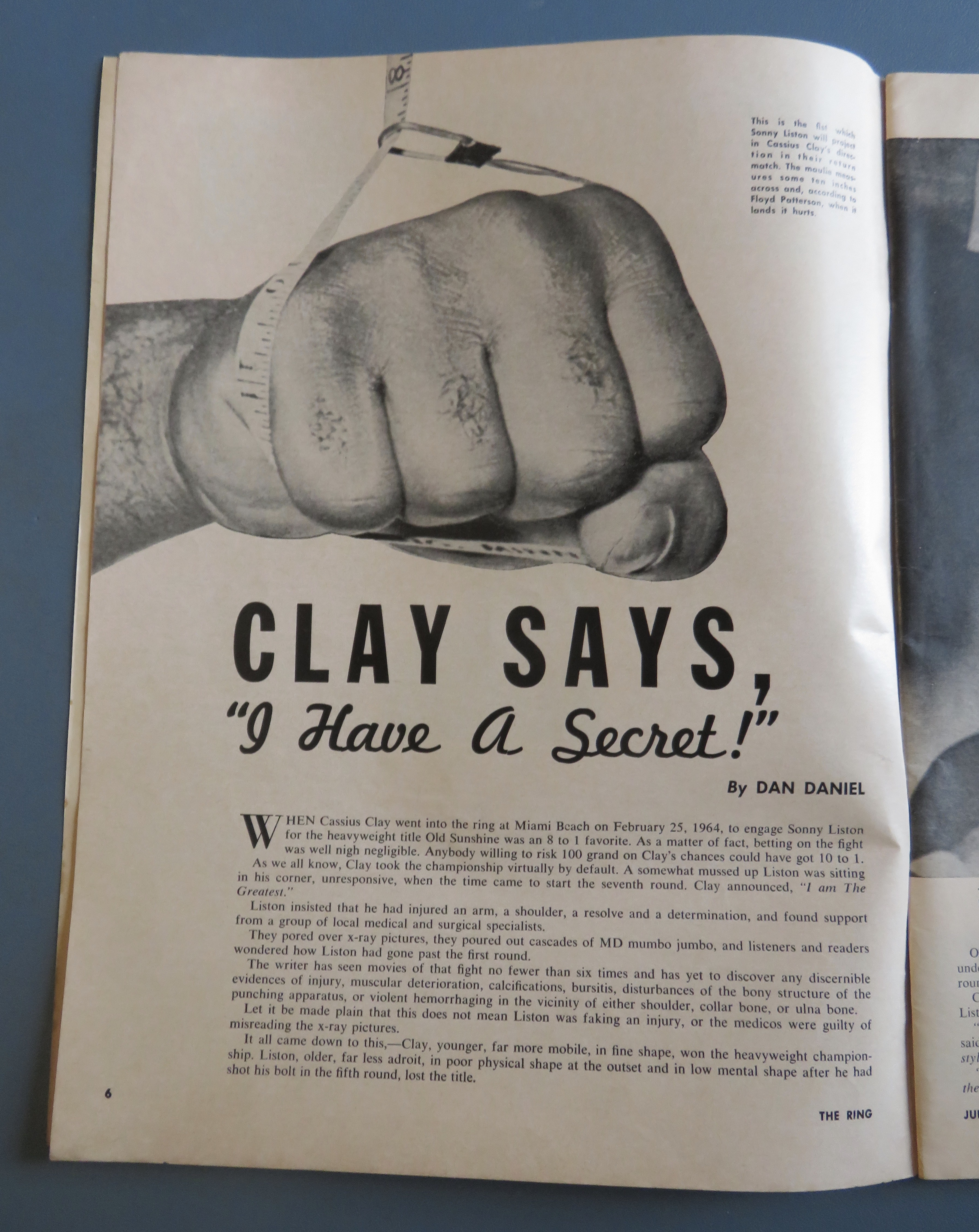 The Ring Magazine June 1965 Clay Says I Have A Secret