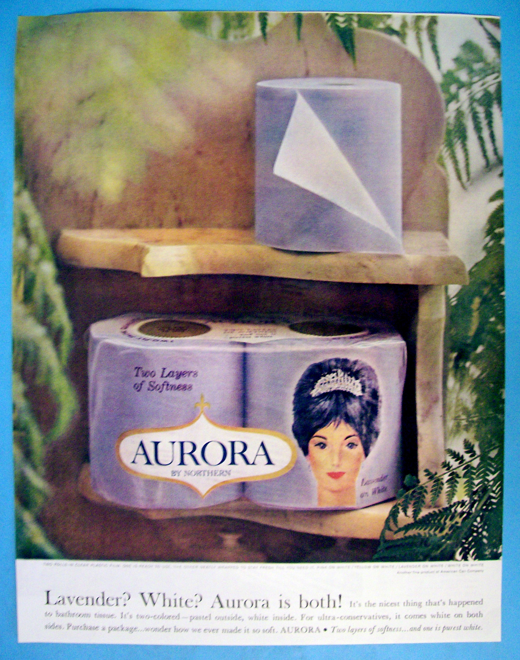 1964 Aurora Toilet Tissue with Woman's Face