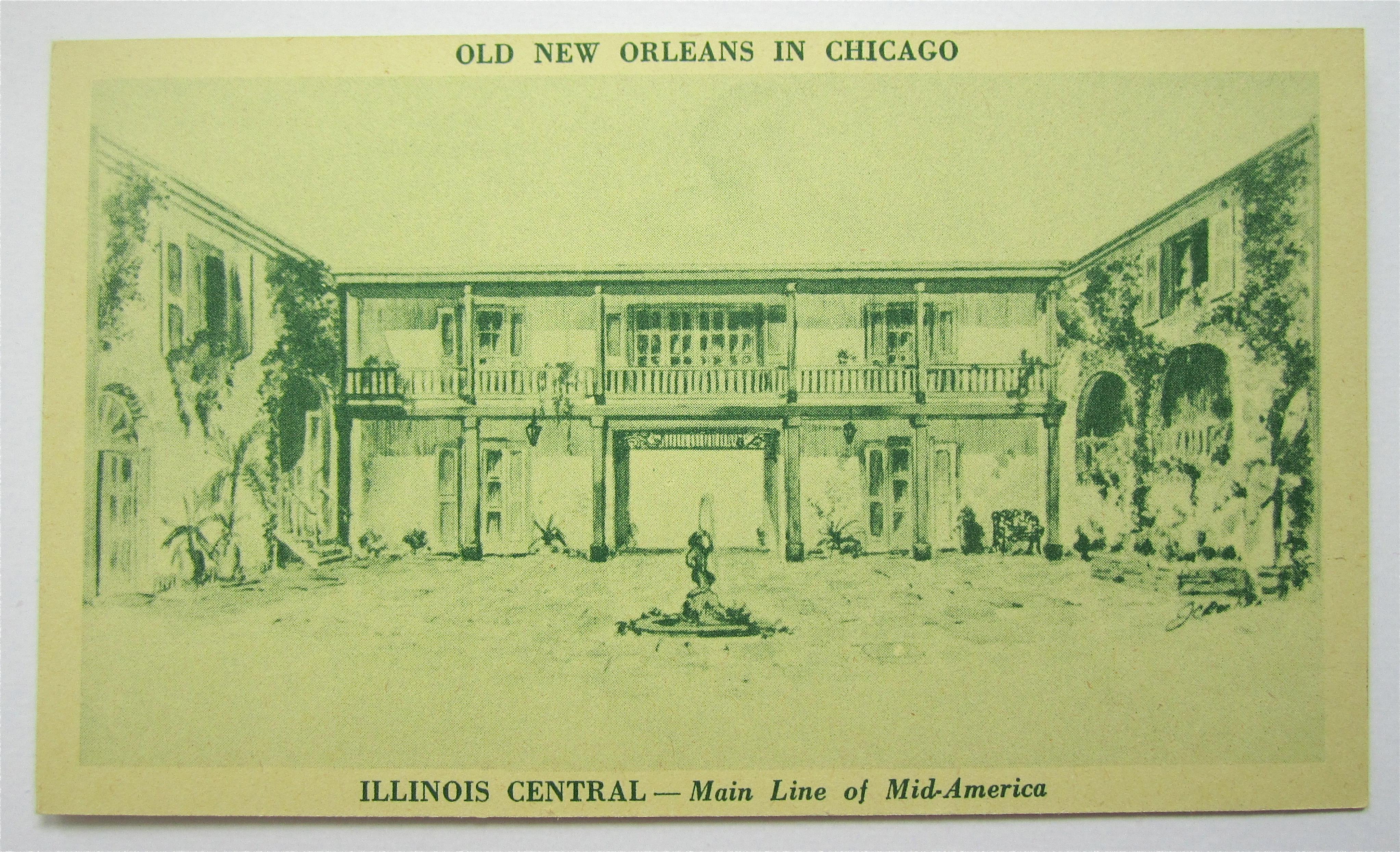 Old New Orleans In Chicago, Illinois Central Postcard