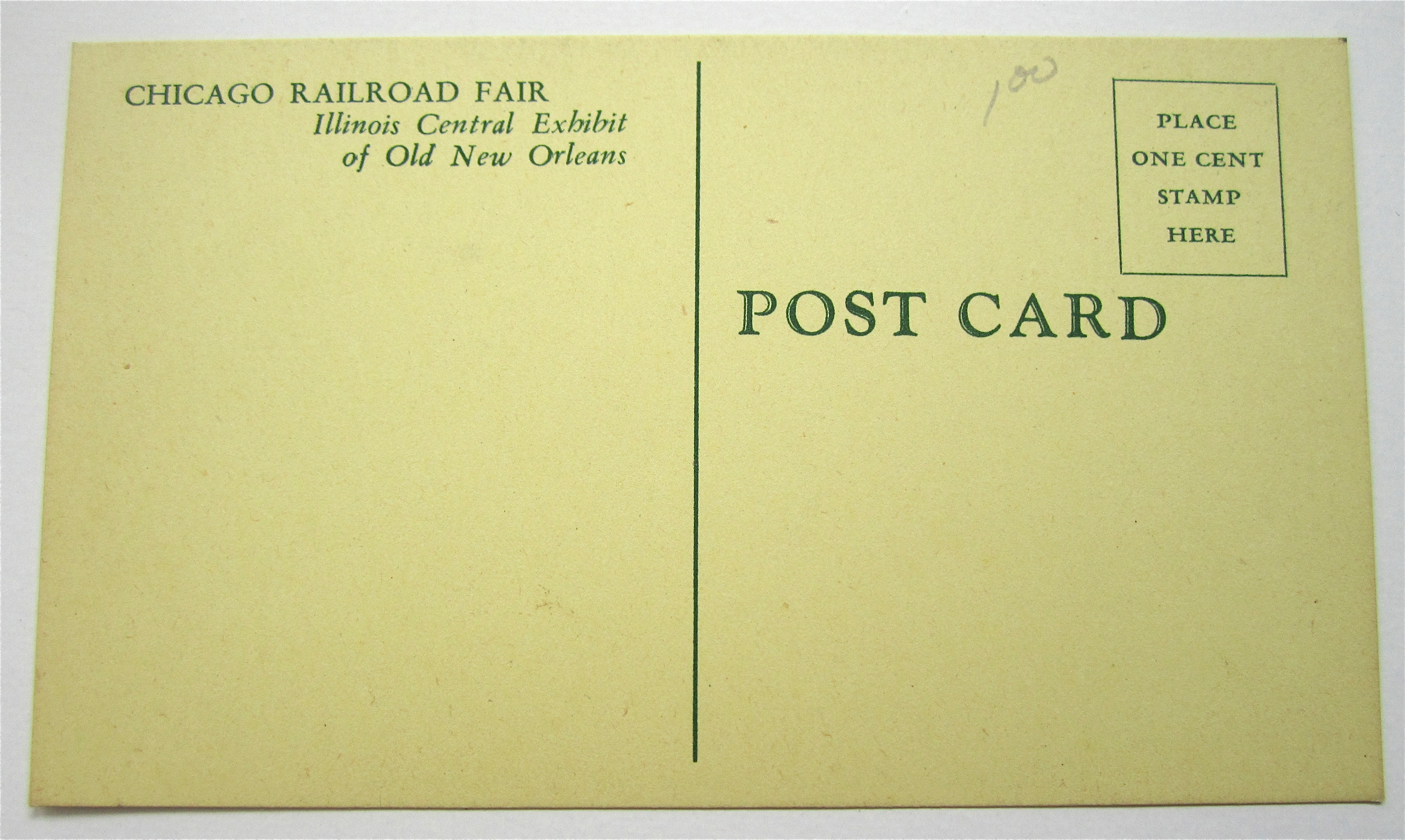 Old New Orleans In Chicago, Illinois Central Postcard