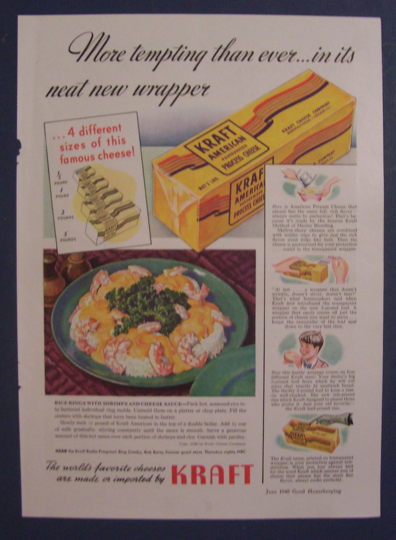 1940  Kraft  American  Cheese